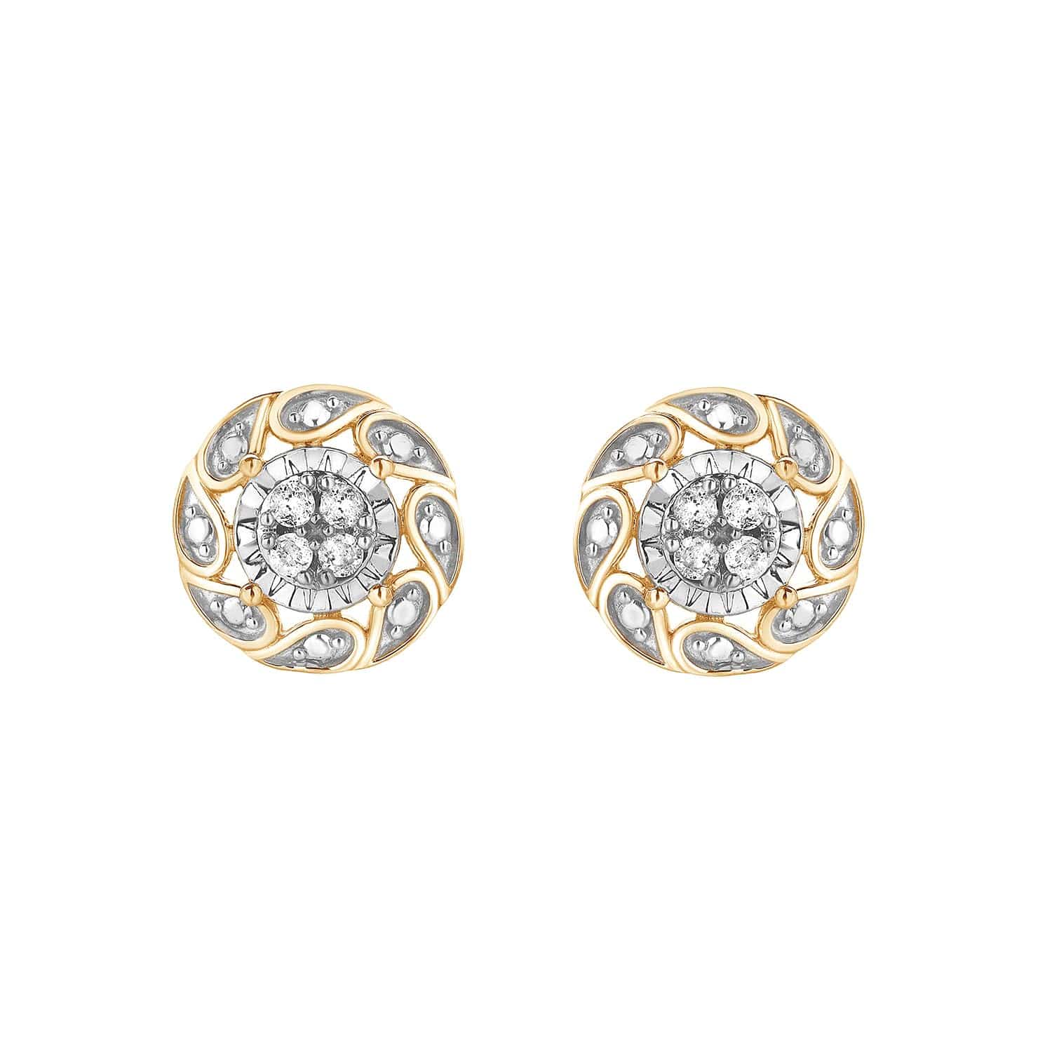 0.10 Carat Miracle Set Lab Grown Diamond Stud Earrings - Image 2