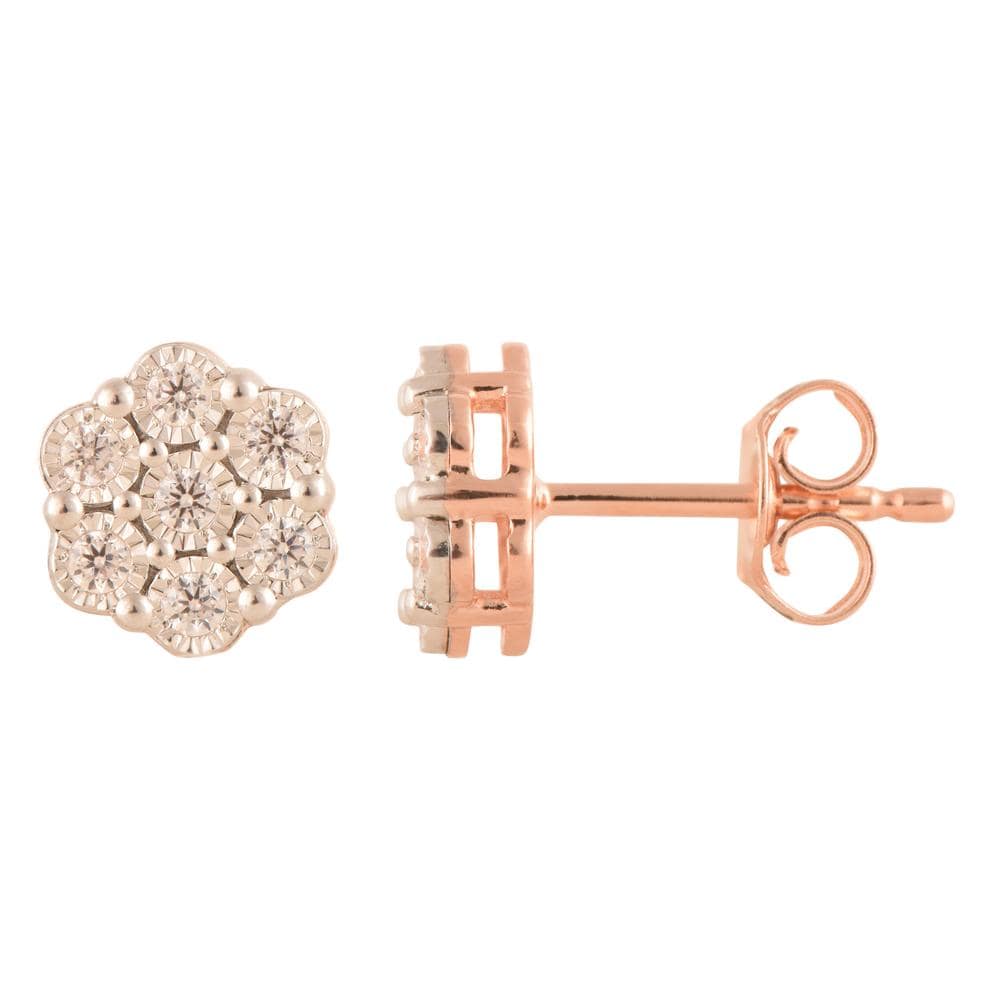 0.25 Carat Cluster Lab Grown Diamond Stud Earrings