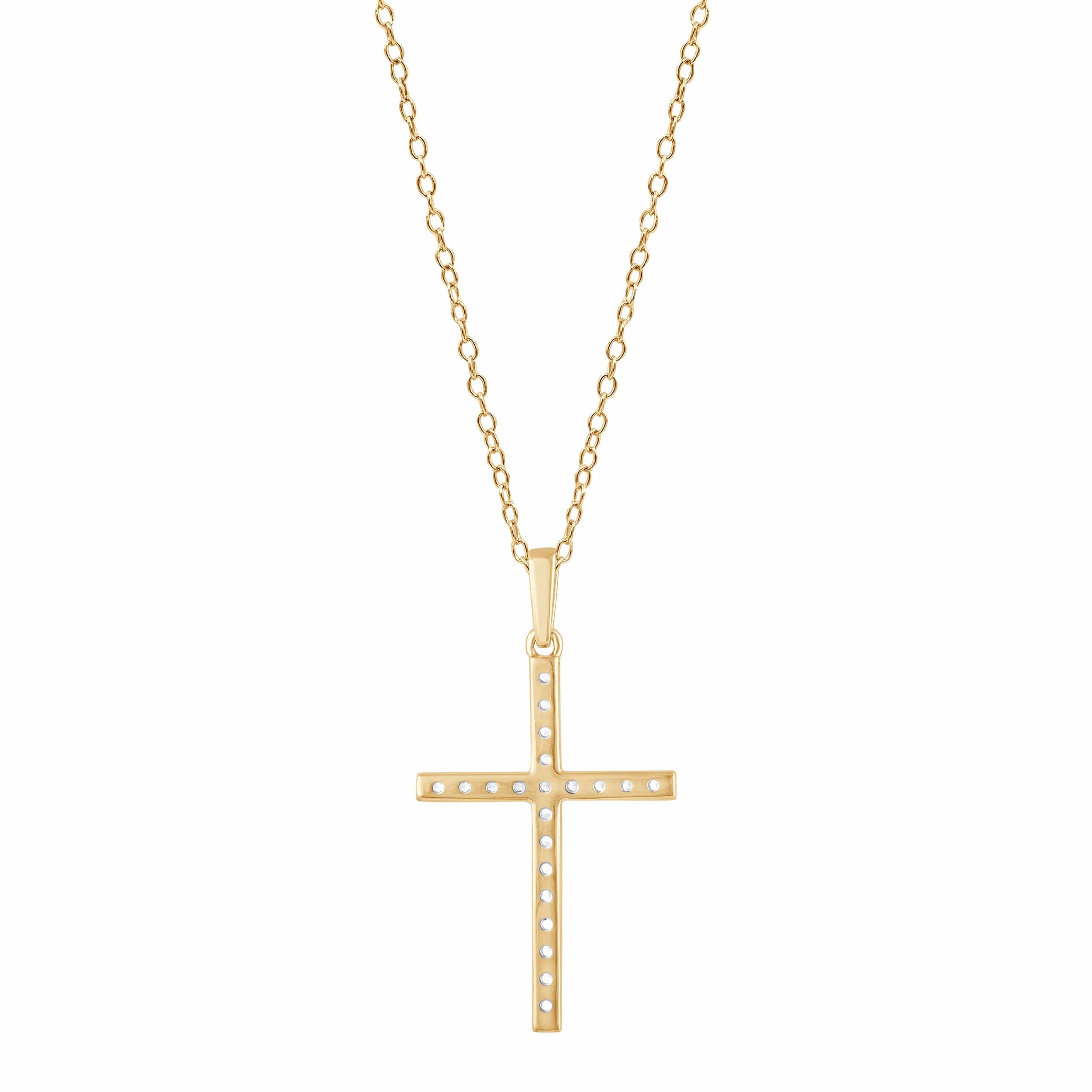 0.25 Carat Lab Grown Cross Diamond Necklace - Image 11