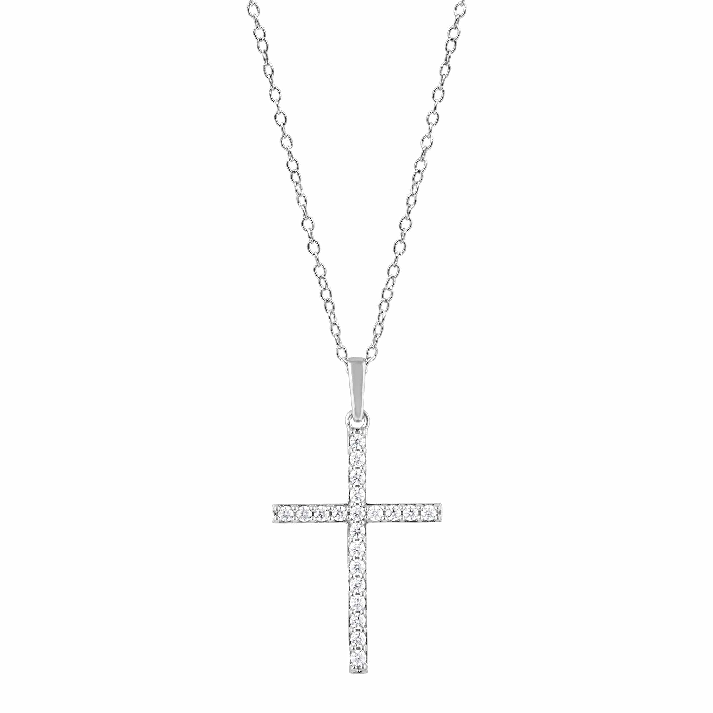 0.25 Carat Lab Grown Cross Diamond Necklace - Image 2