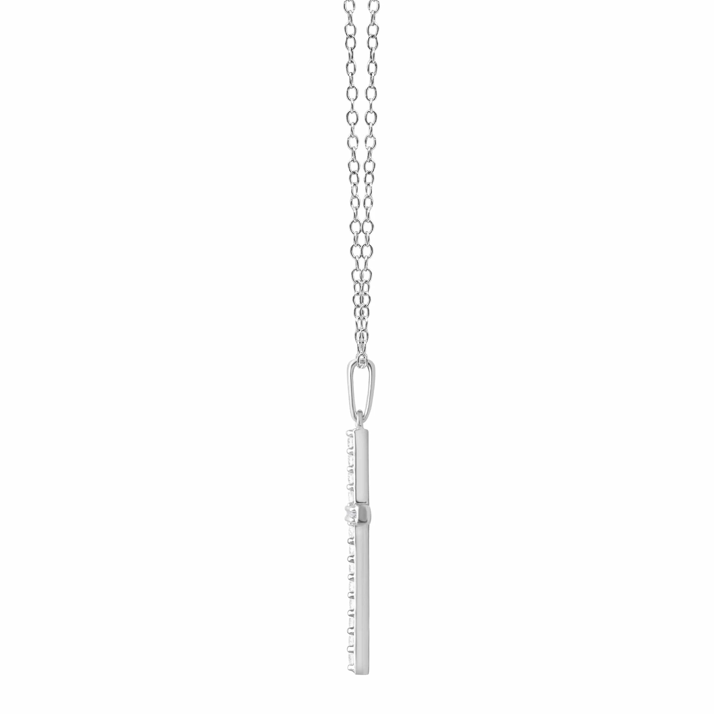 0.25 Carat Lab Grown Cross Diamond Necklace - Image 3