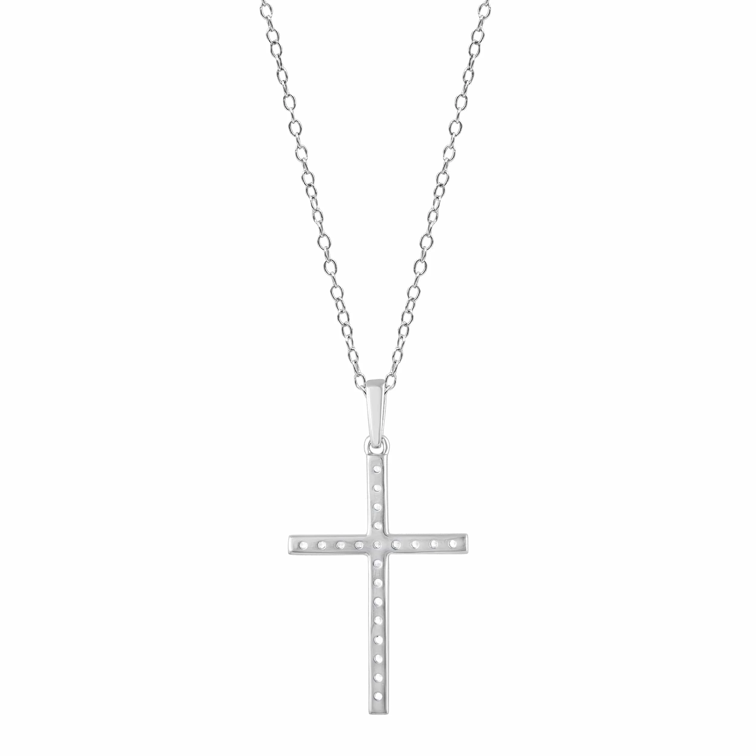 0.25 Carat Lab Grown Cross Diamond Necklace - Image 4