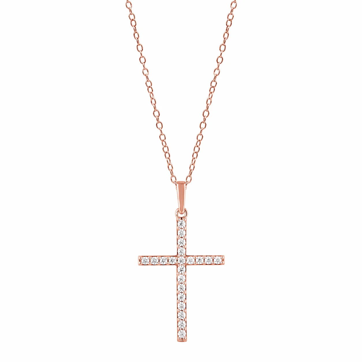 0.25 Carat Lab Grown Cross Diamond Necklace - Image 7