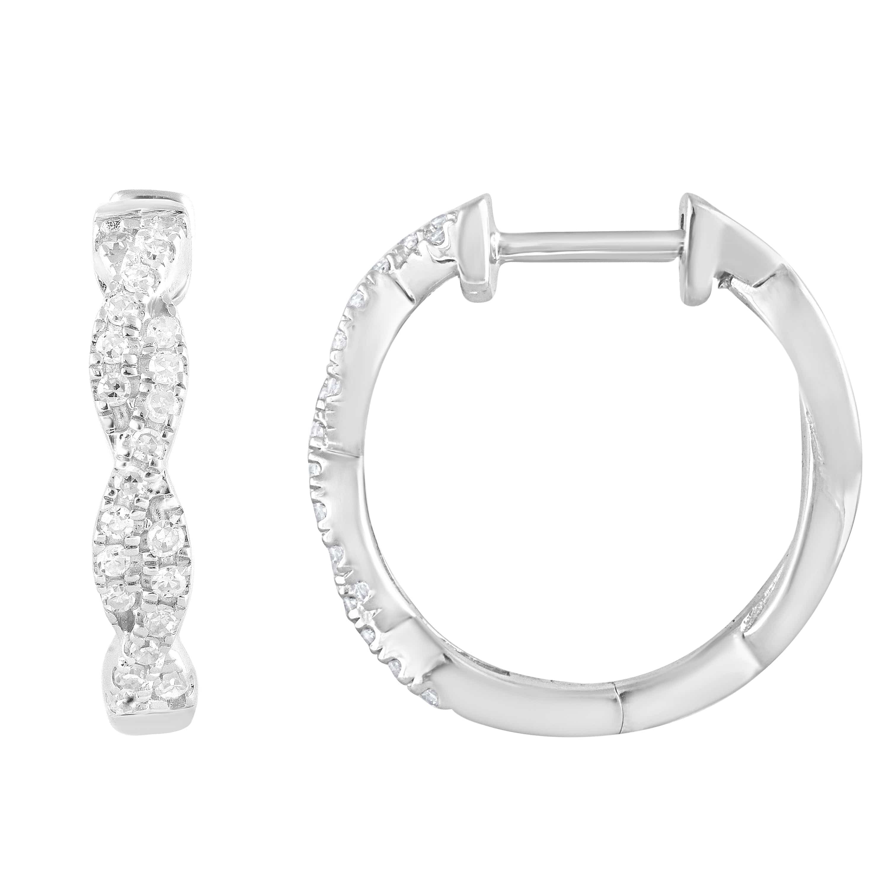 0.25 Carat Lab Grown Diamond Infinity Hoop Earrings - Image 2