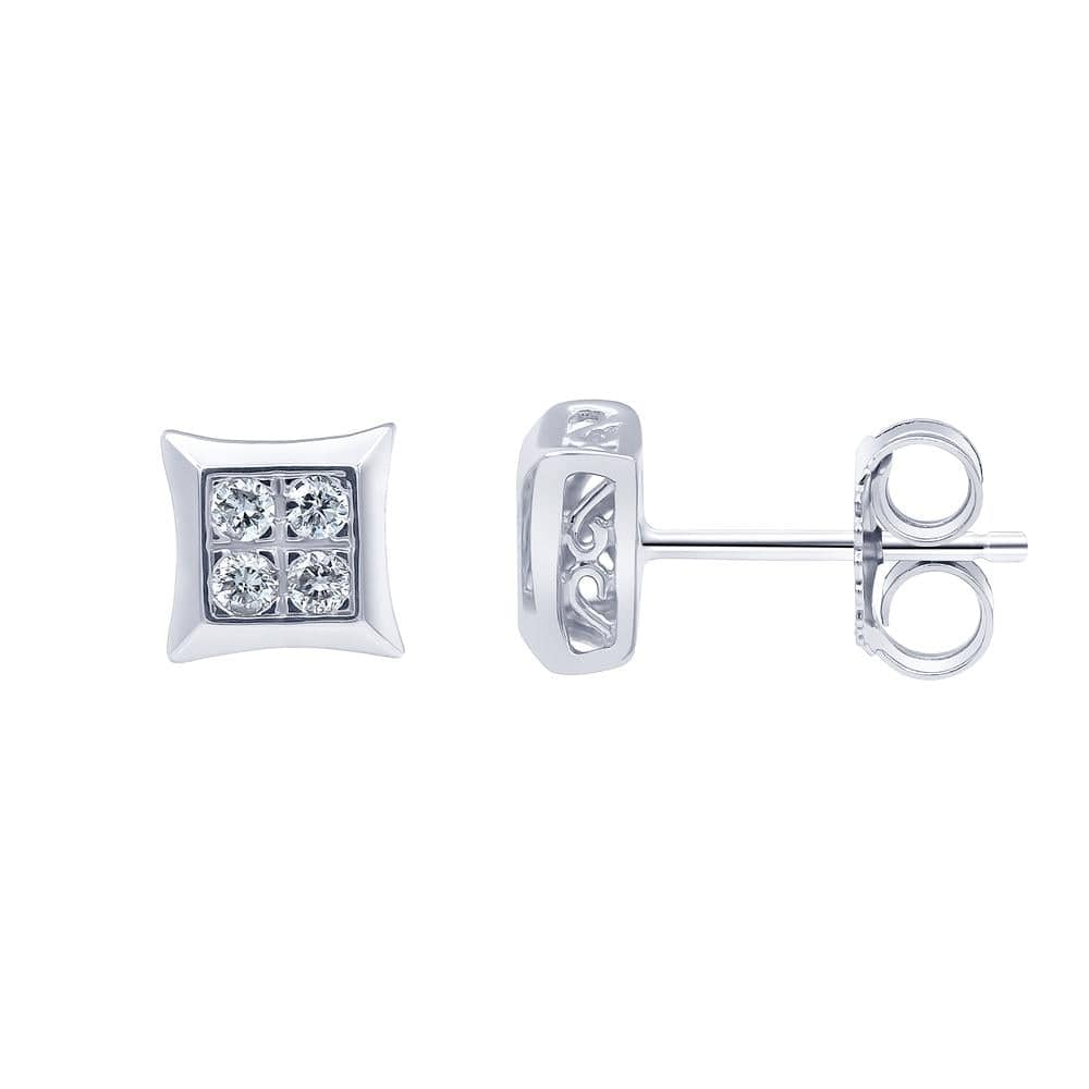0.25 Carat Bezet Set Lab Grown Diamond Stud Earrings