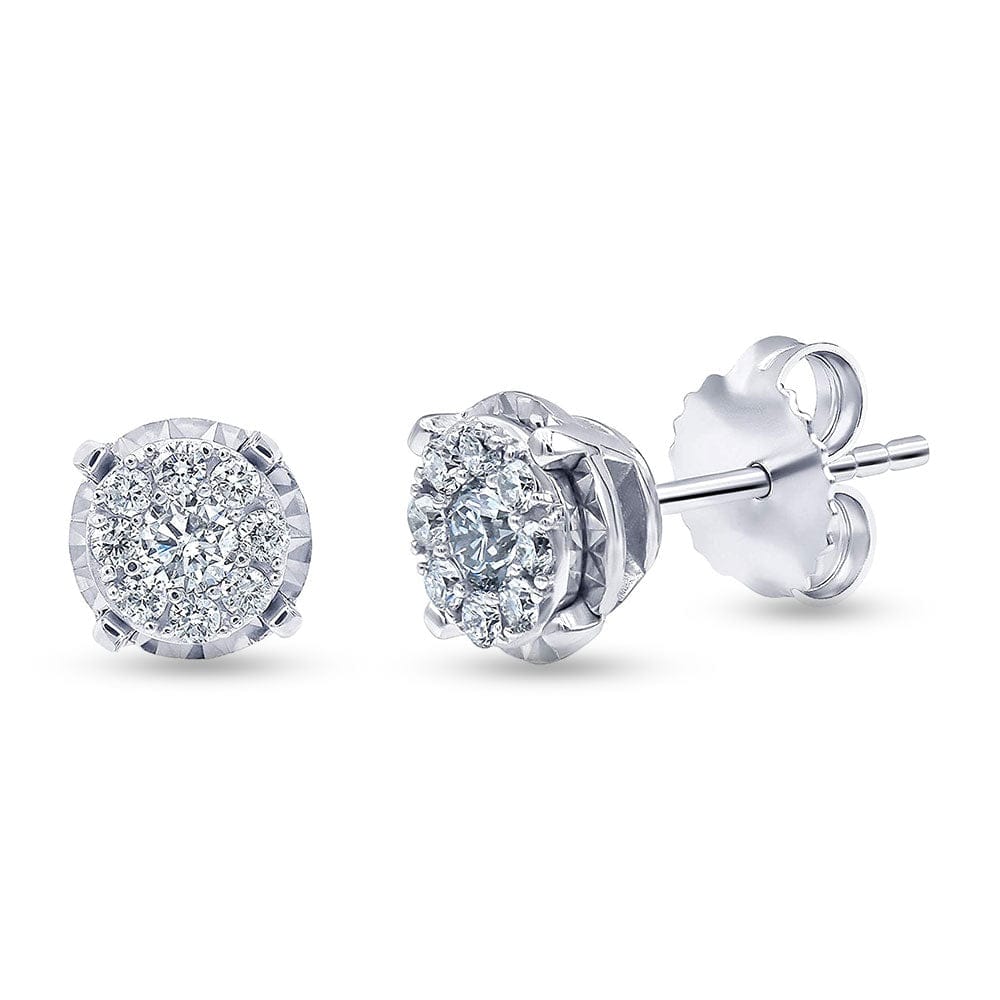 0.50 Carat Cluster Lab Grown Diamond Earrings - Image 3