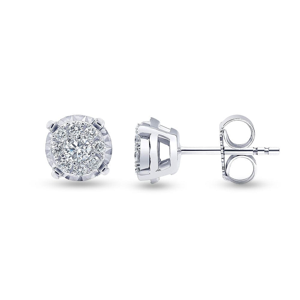 0.50 Carat Cluster Lab Grown Diamond Earrings - Image 4
