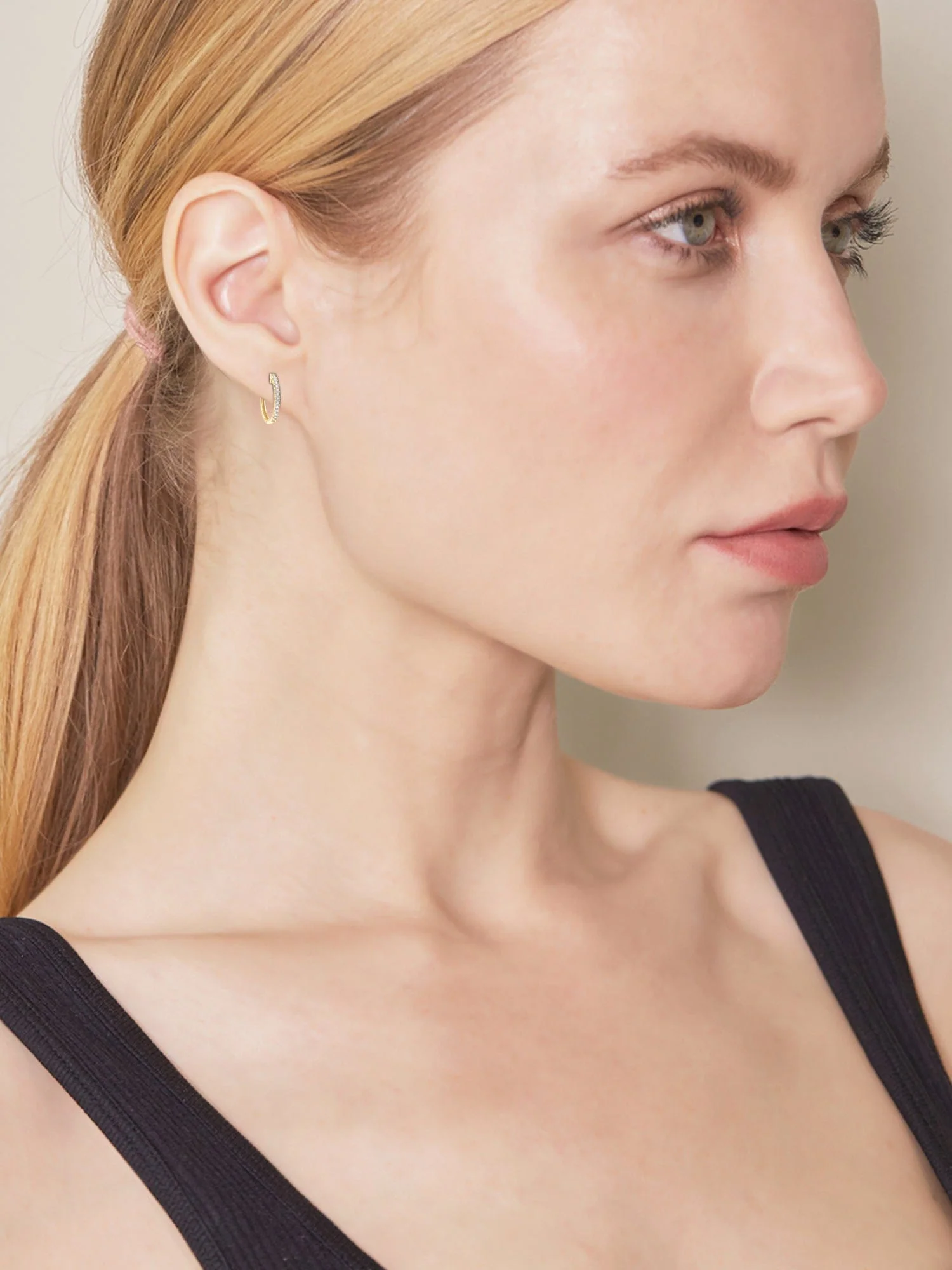 0.50 Carat Lab Grown Diamond Huggie Hinged Hoop Earrings - Image 5