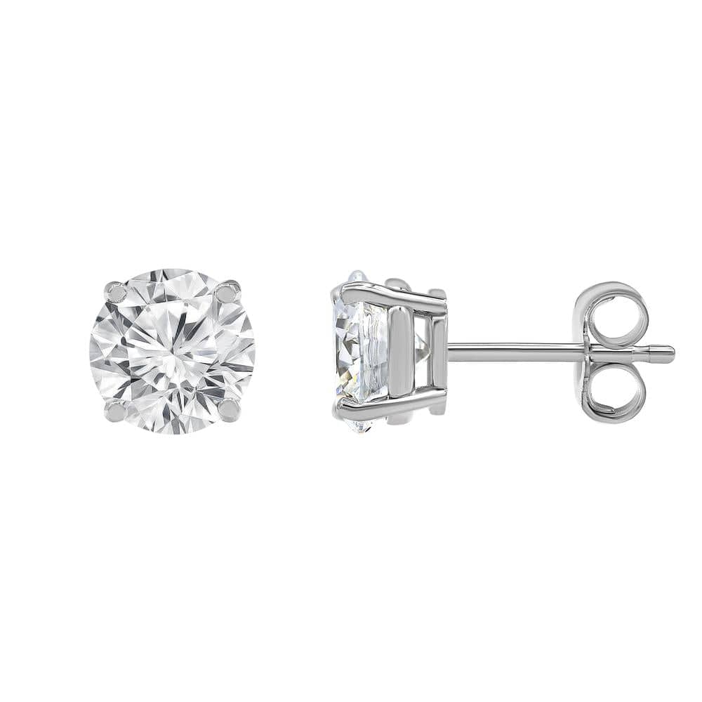 0.50 Carat Round Cut Lab Grown Diamond Stud Earrings