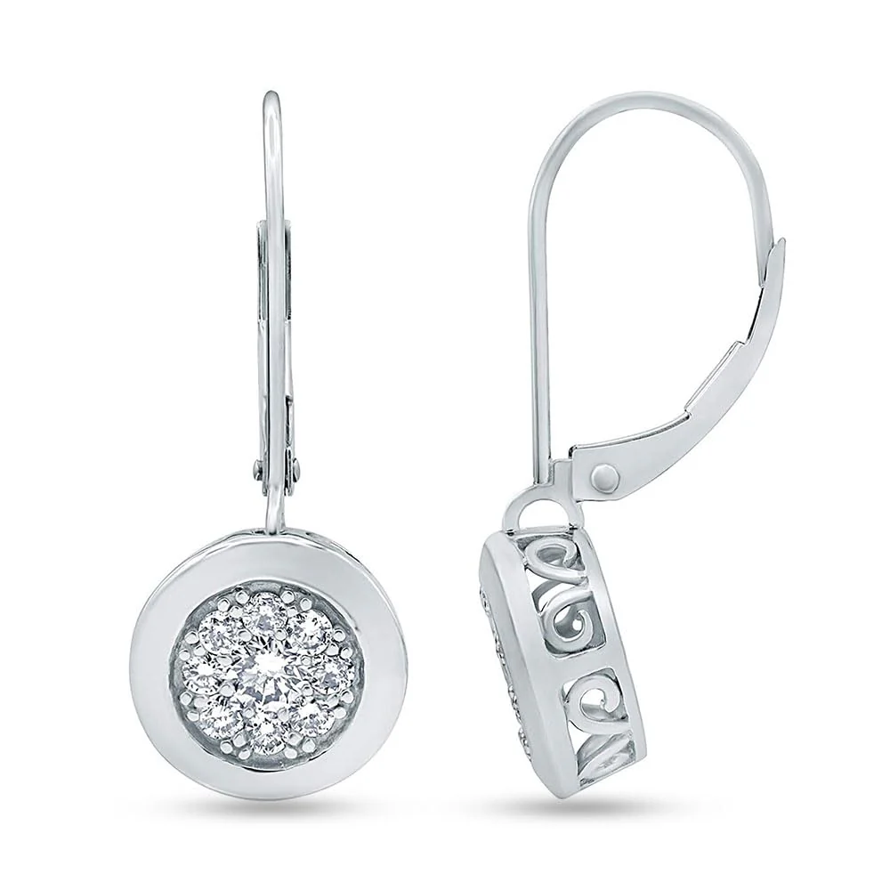 0.65 Carat Lab Grown Diamond Dangle Earrings Gift Box Set