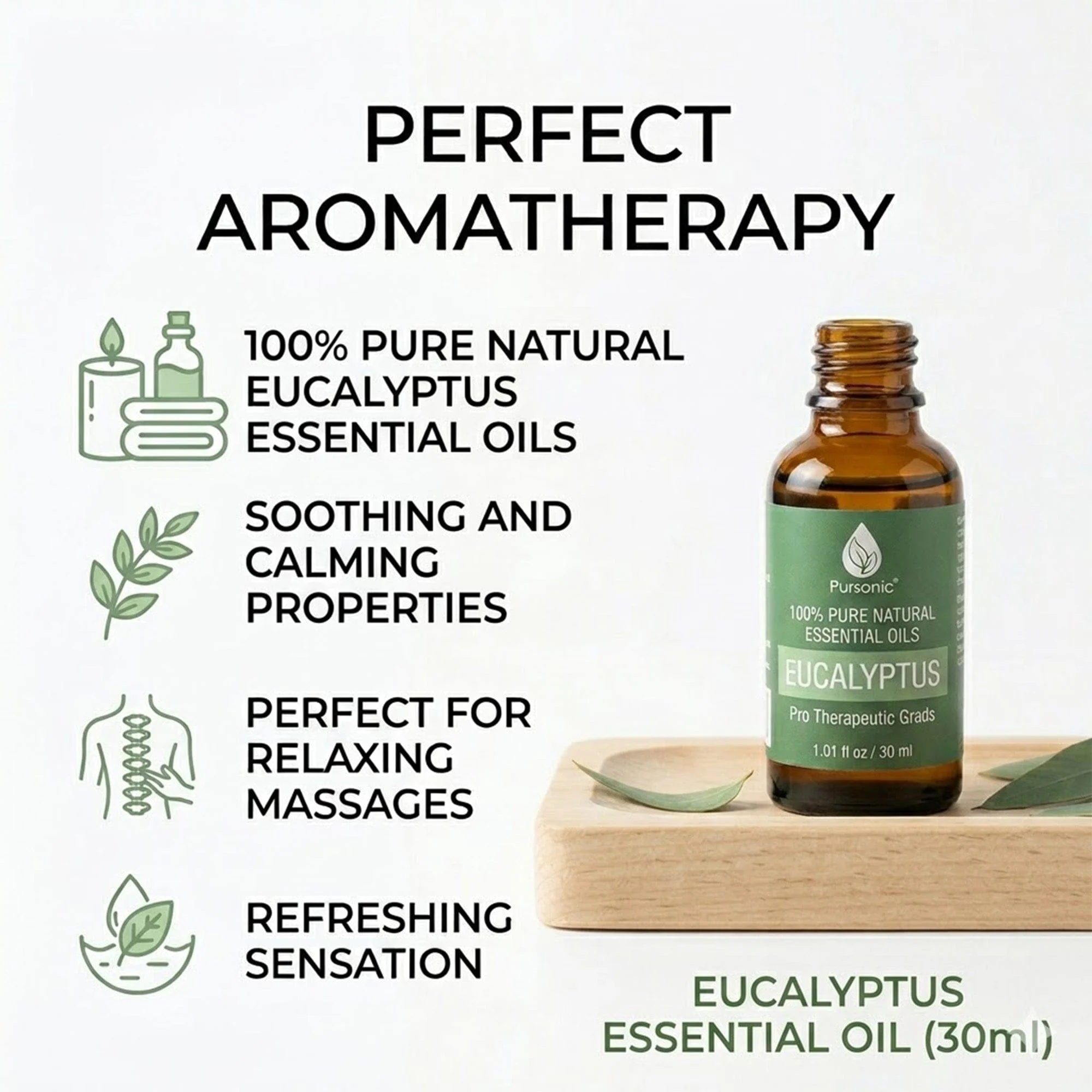 Pursonic Pure And Natural Eucalyptus Essential Oils - Image 6