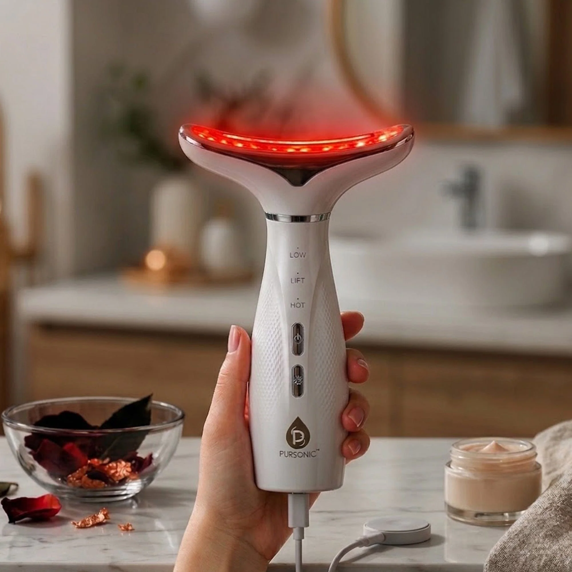 Pursonic 7 Color LED Light Therapy Neck And Face Device - Image 5