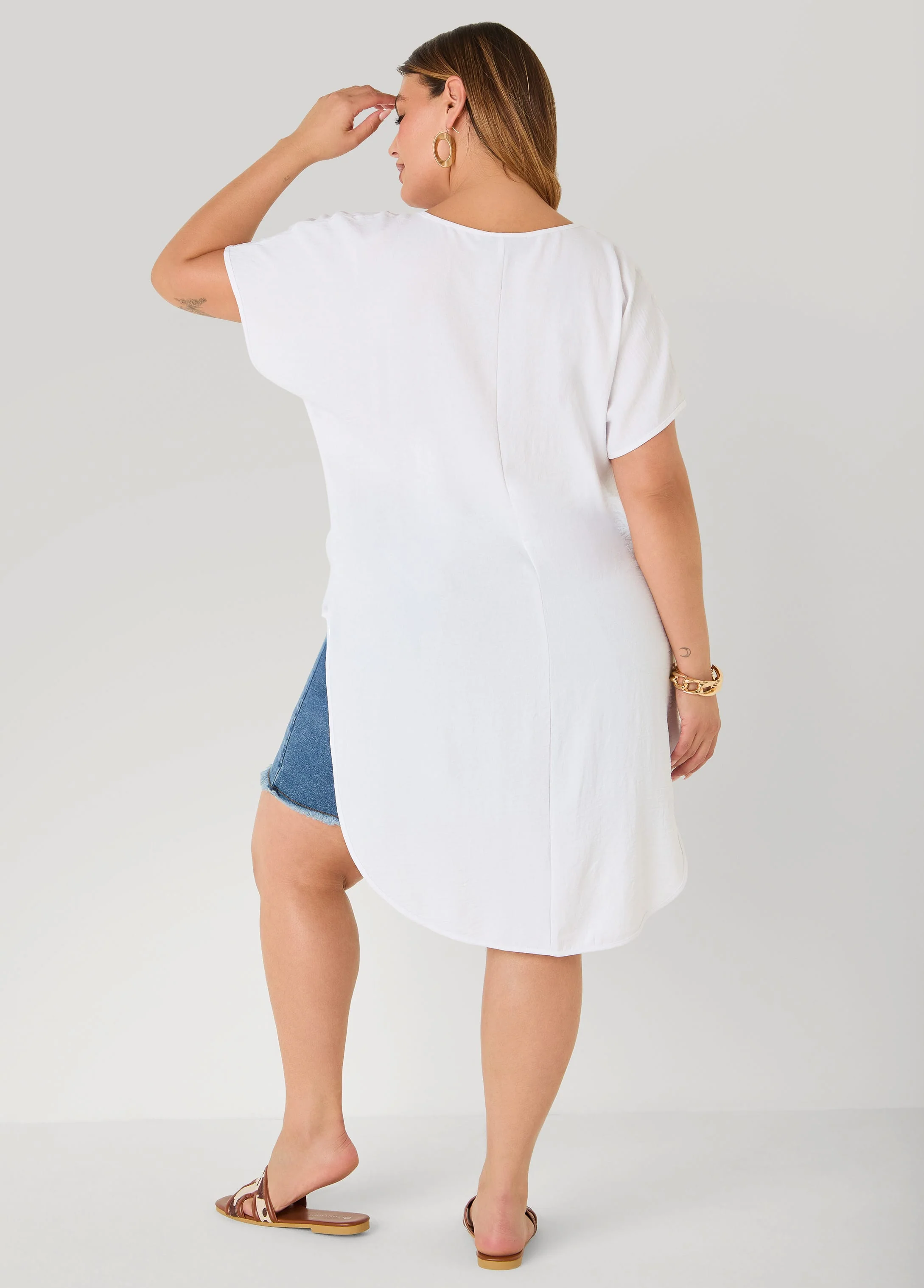 Faux Wrap Hi Low Top - Image 2