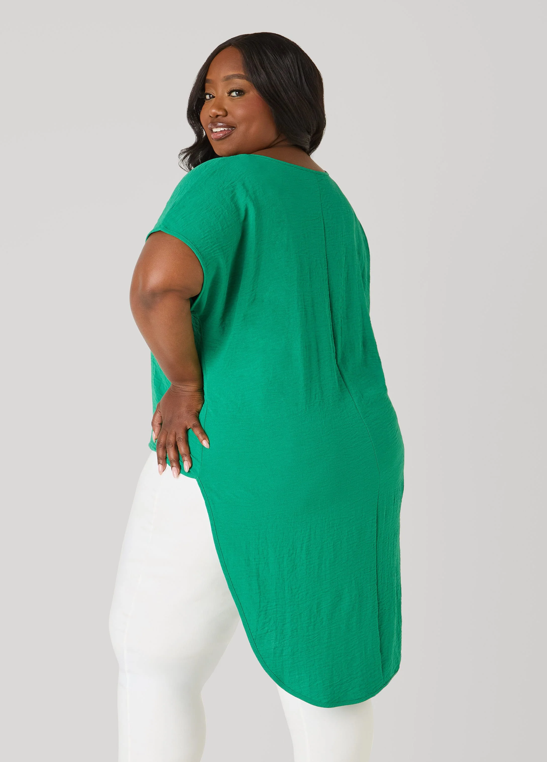 Faux Wrap Hi Low Top - Image 6