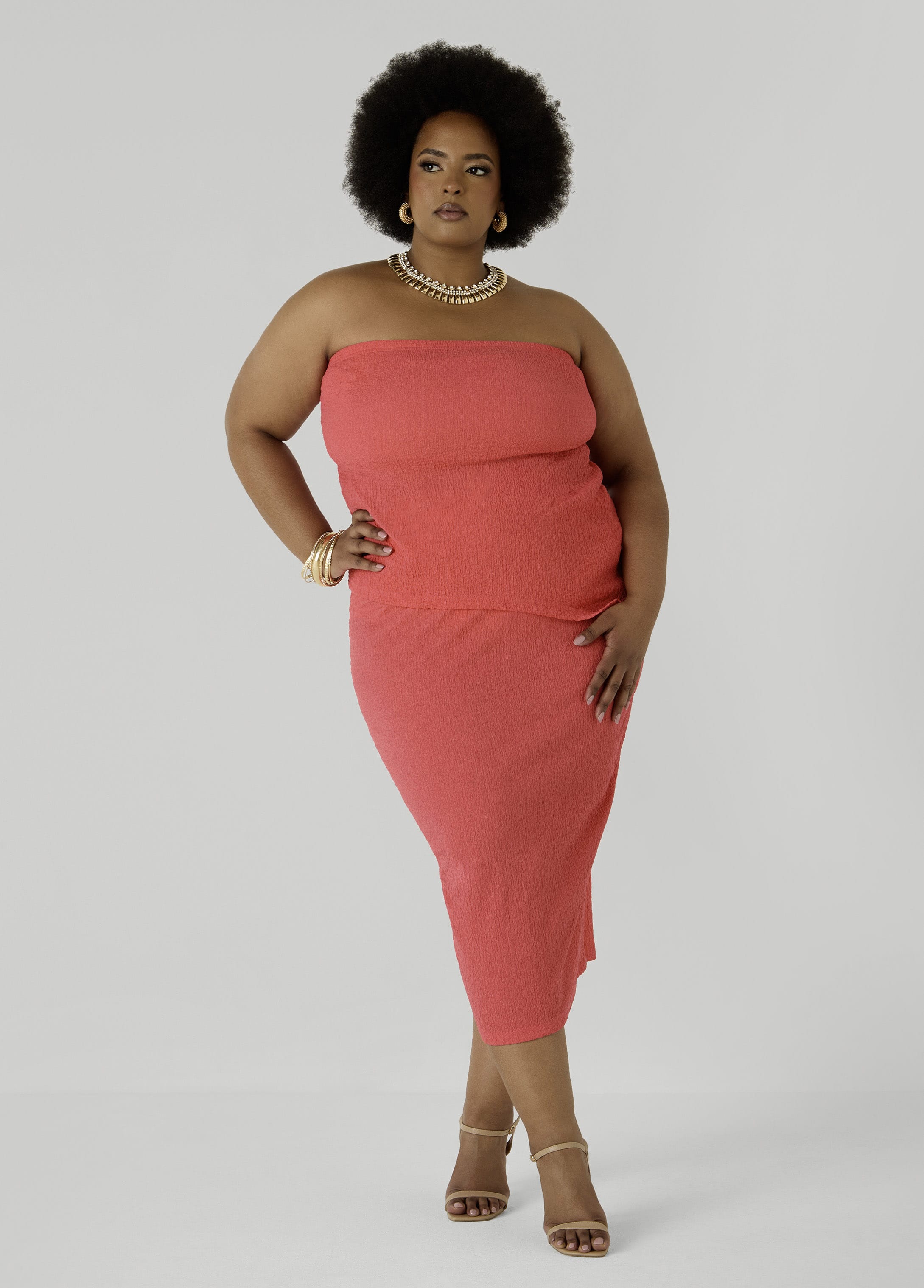 Textured Asymmetric Tube Top - Image 5