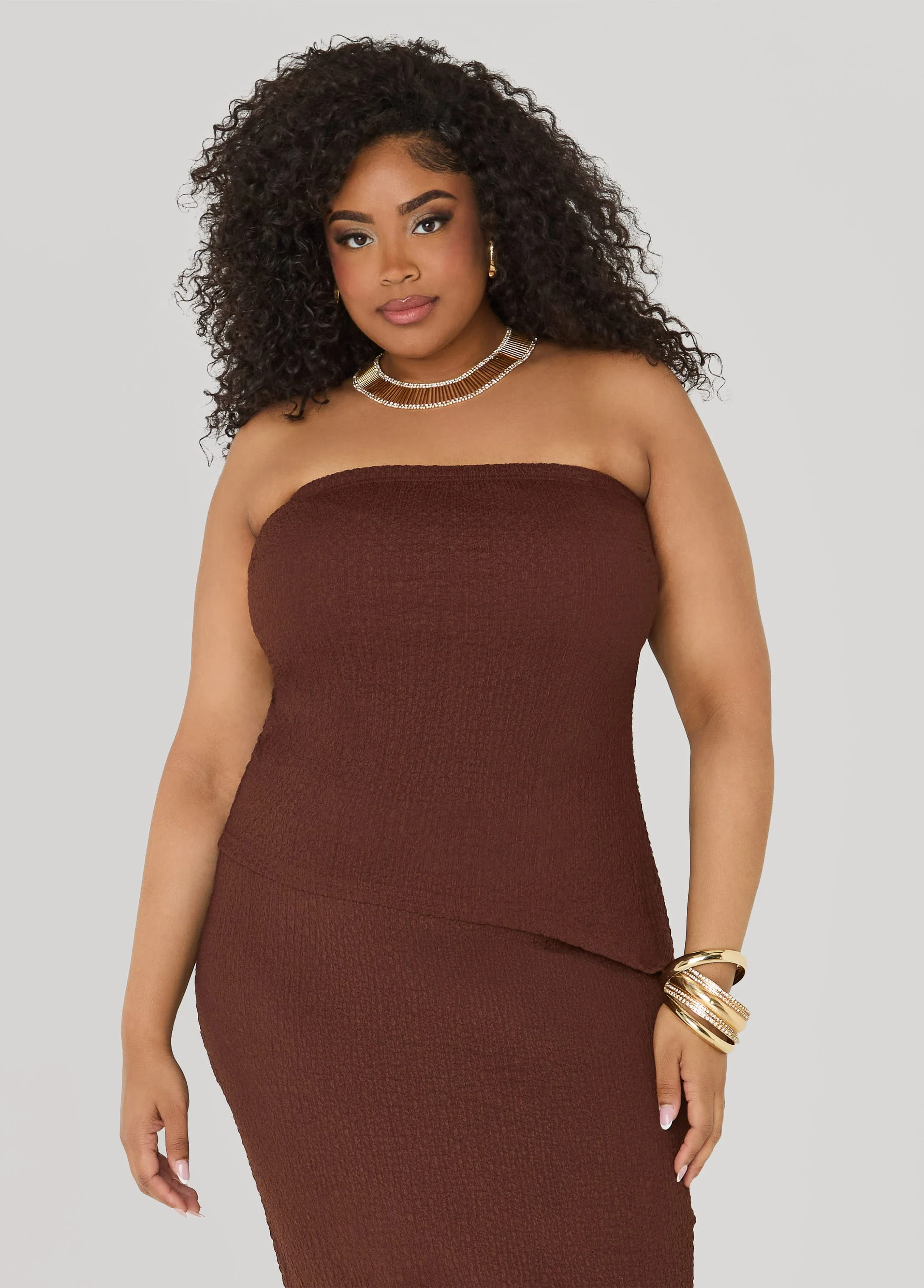 Textured Asymmetric Tube Top - Image 9