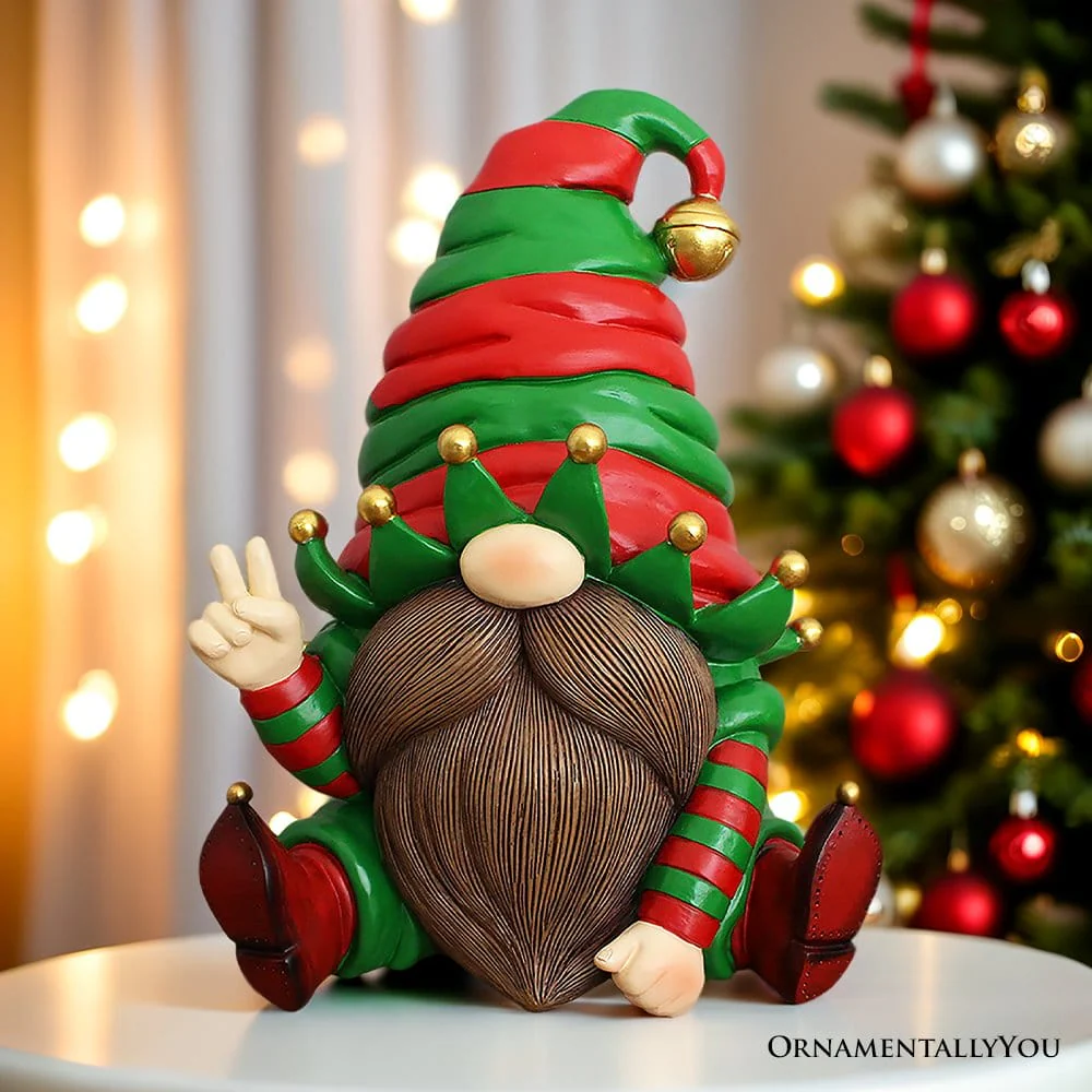 Cheerful Elf Gnome Figurine