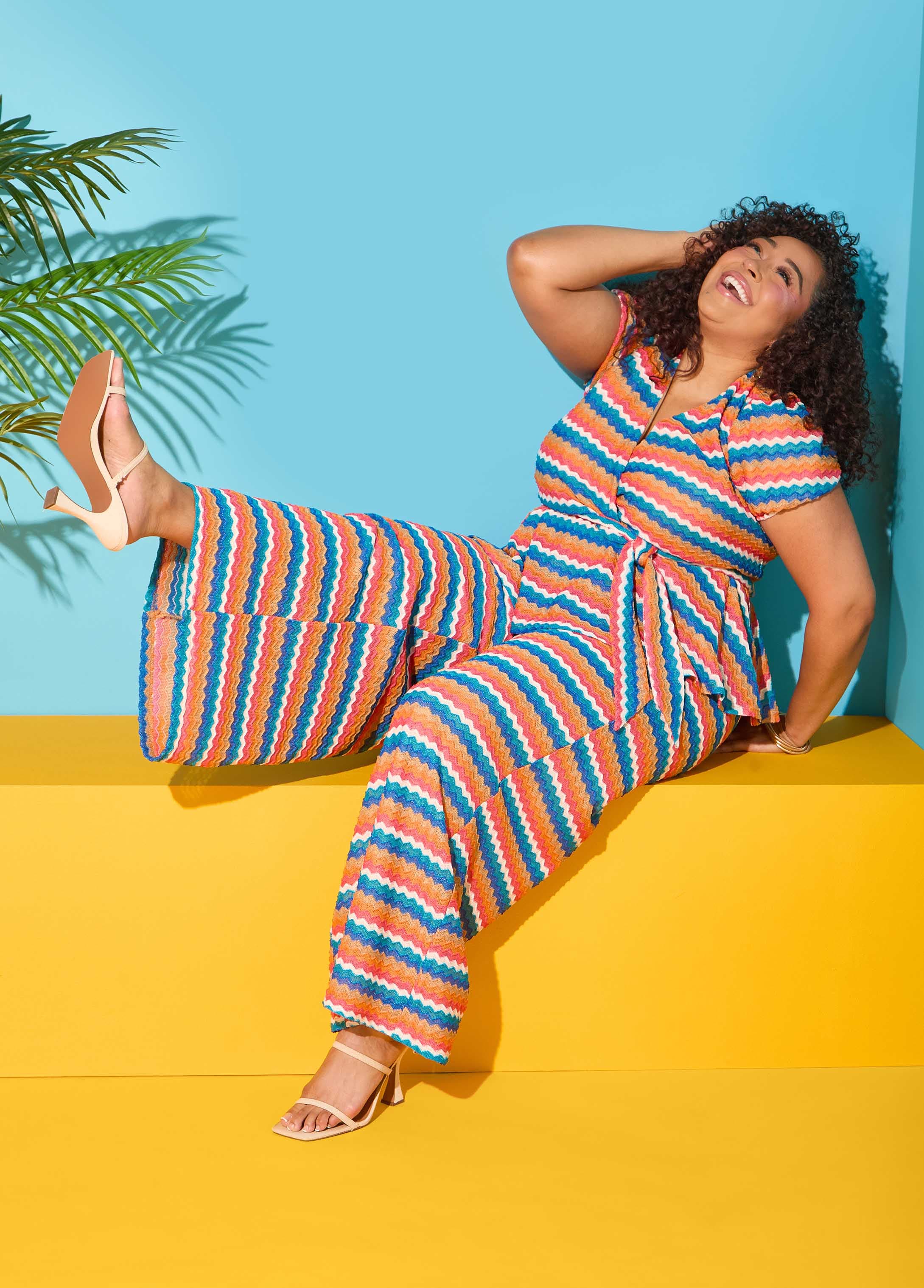Chevron Knit Wide Leg Pants - Image 6