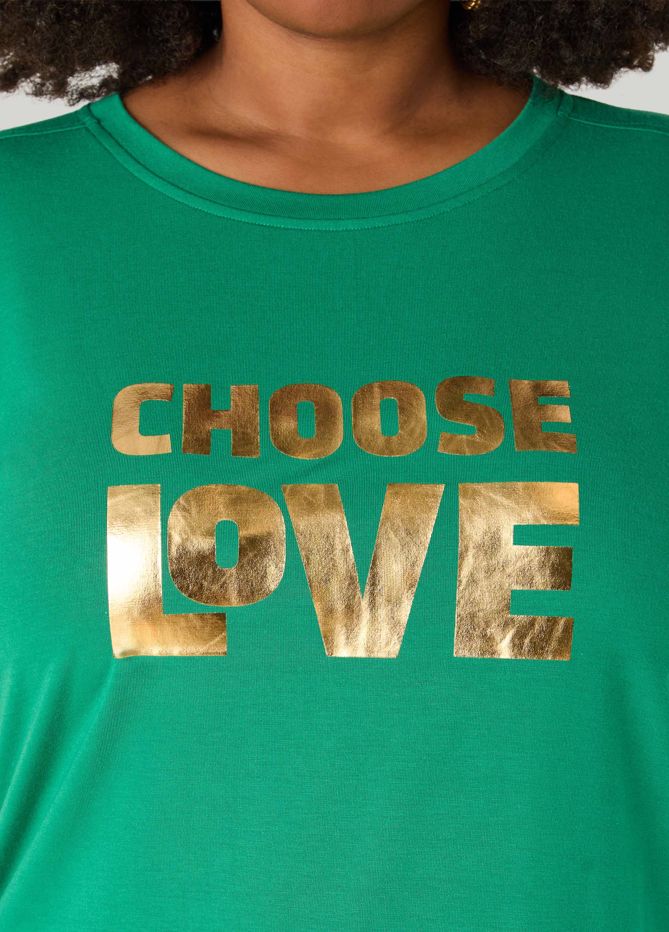 Choose Love Metallic Graphic Tee - Image 4