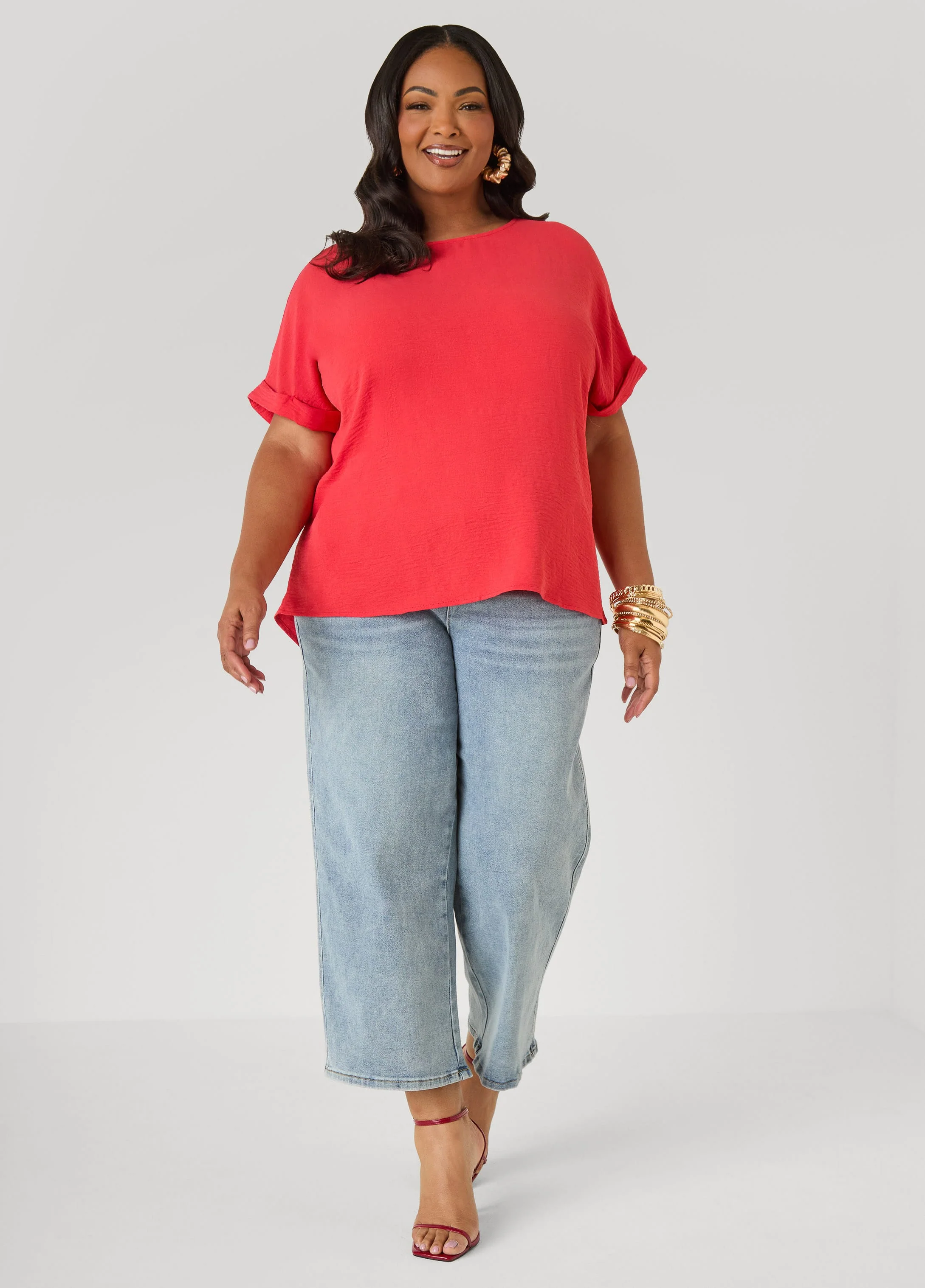 Cuffed Textured Top - Image 11