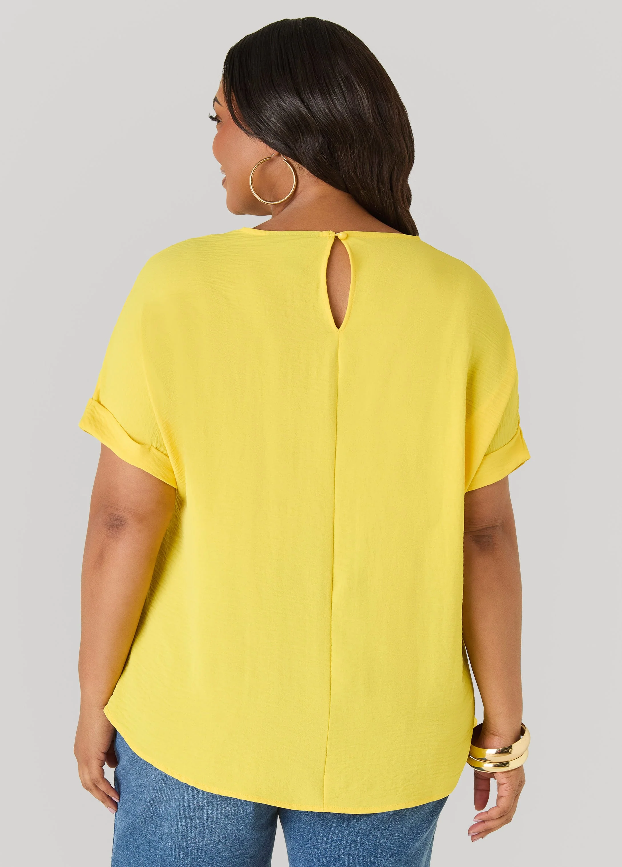 Cuffed Textured Top - Image 13