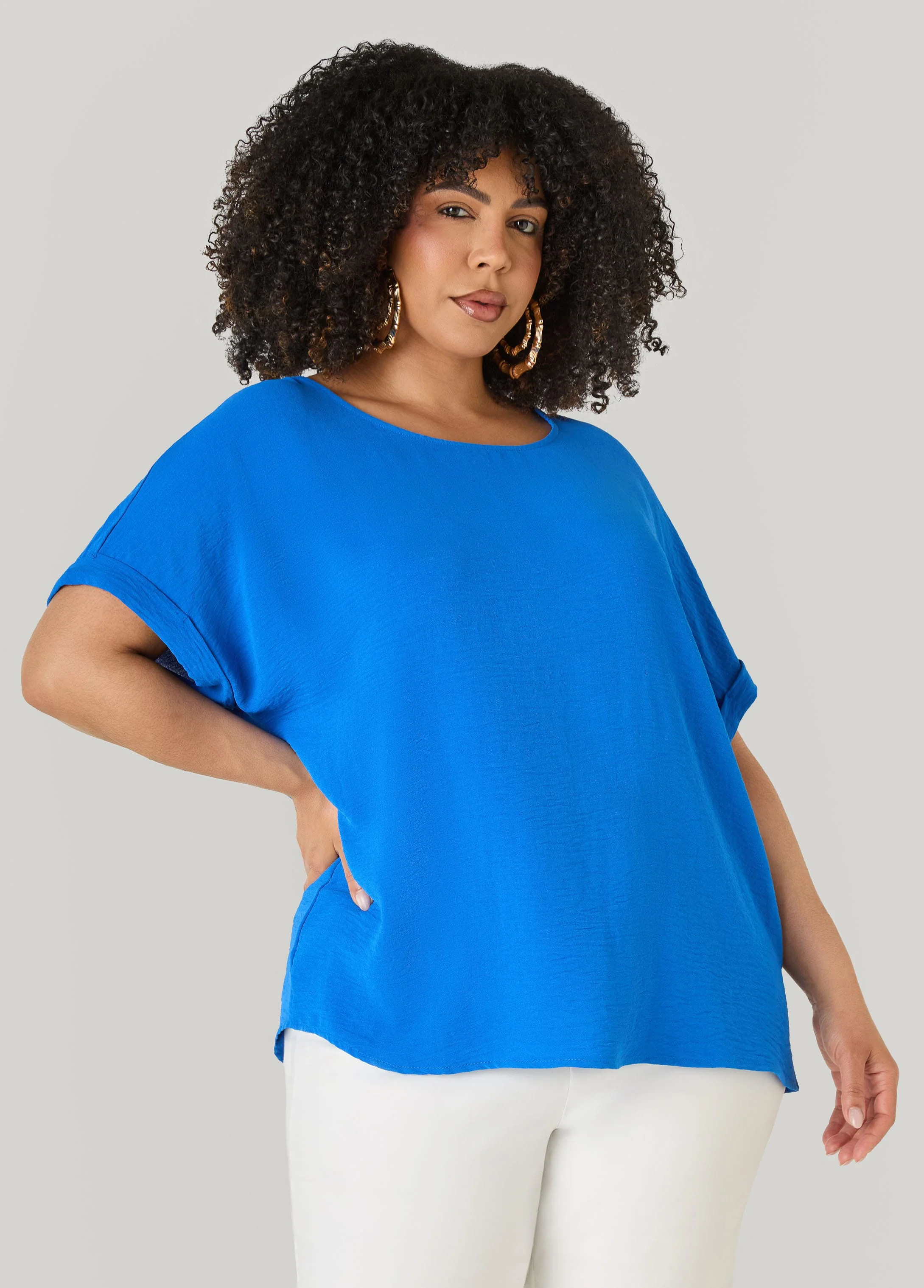 Cuffed Textured Top - Image 4