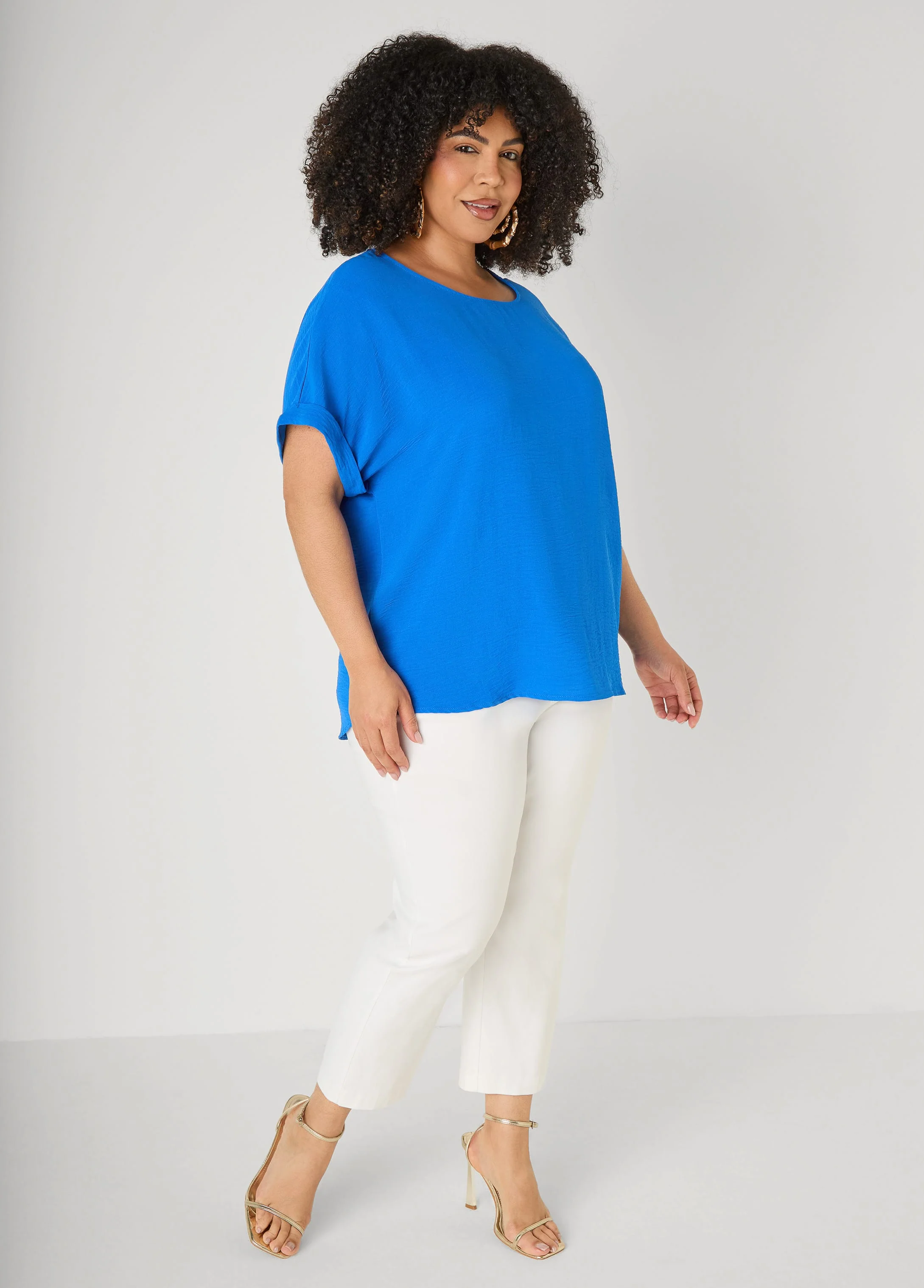 Cuffed Textured Top - Image 7