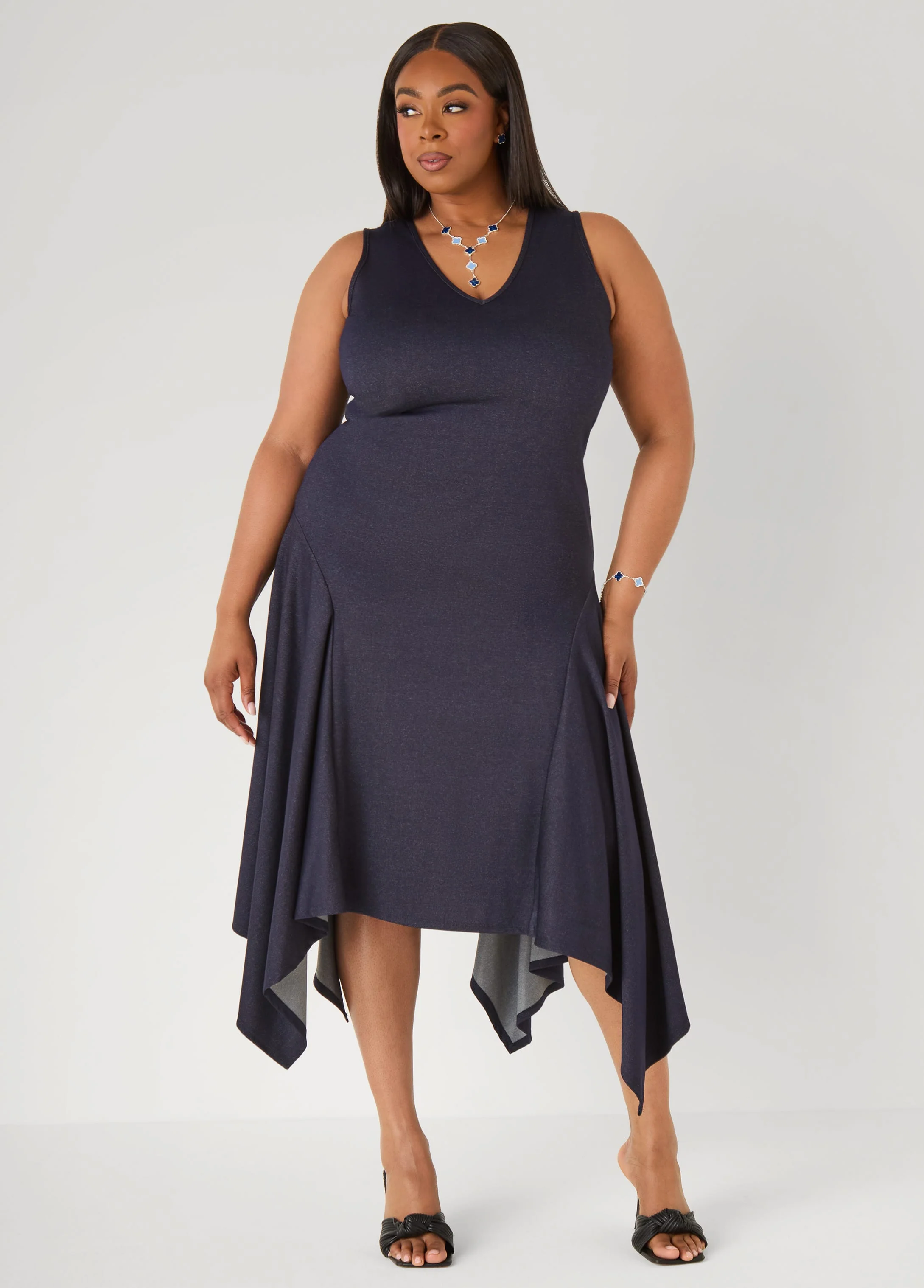 Denim Handkerchief Dress - Image 3