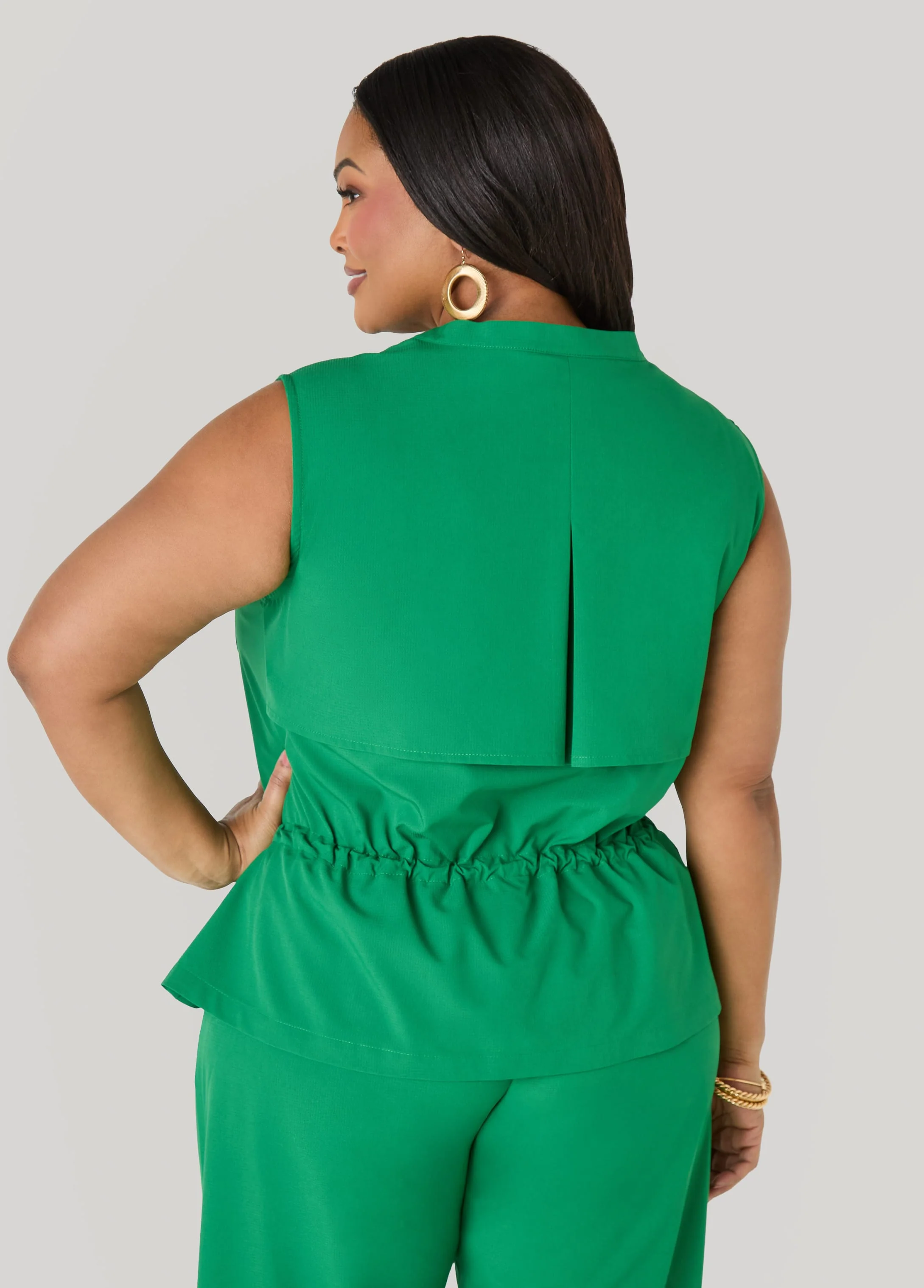 Storm Flap Drawstring Waist Vest - Image 2