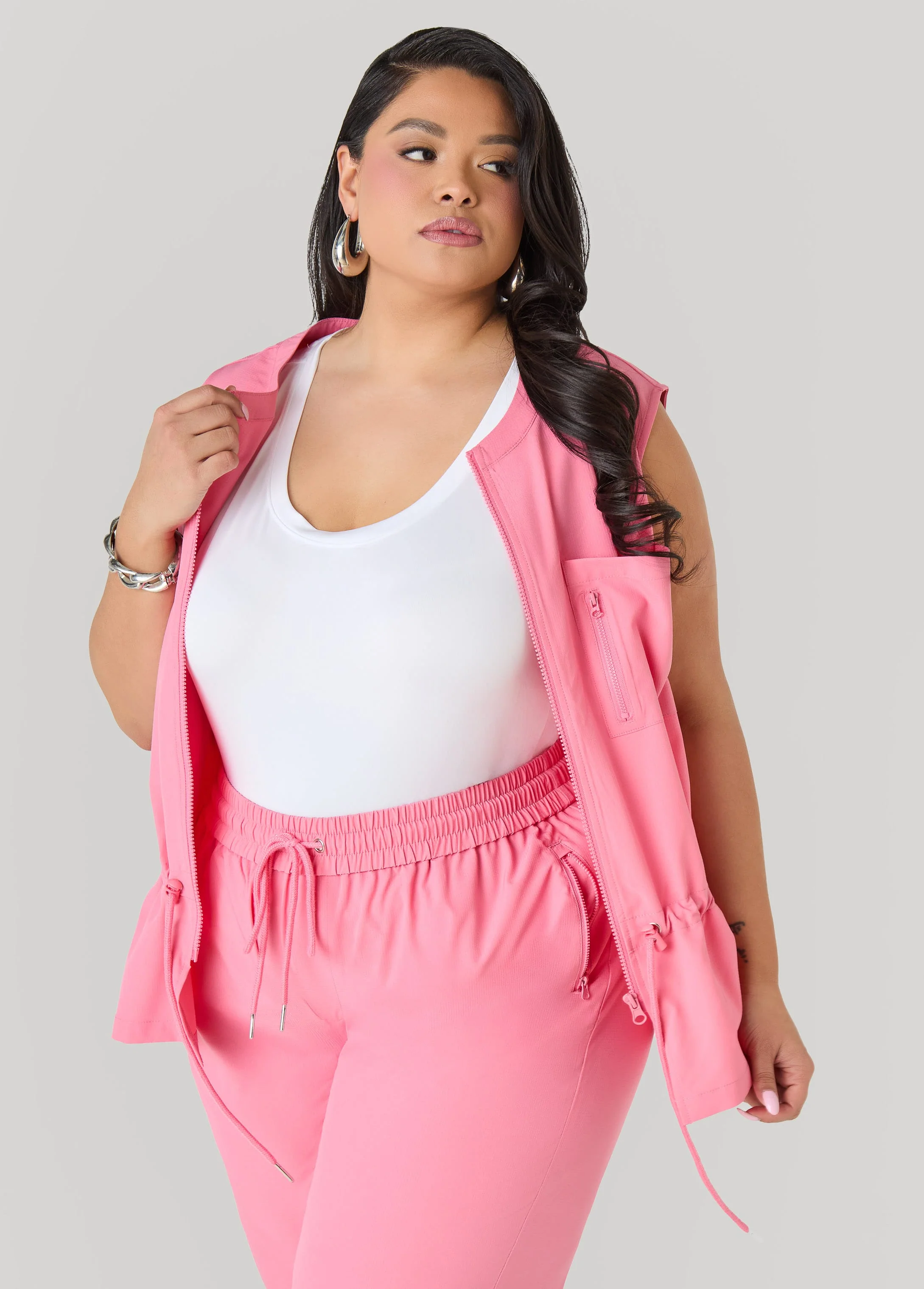 Storm Flap Drawstring Waist Vest - Image 8