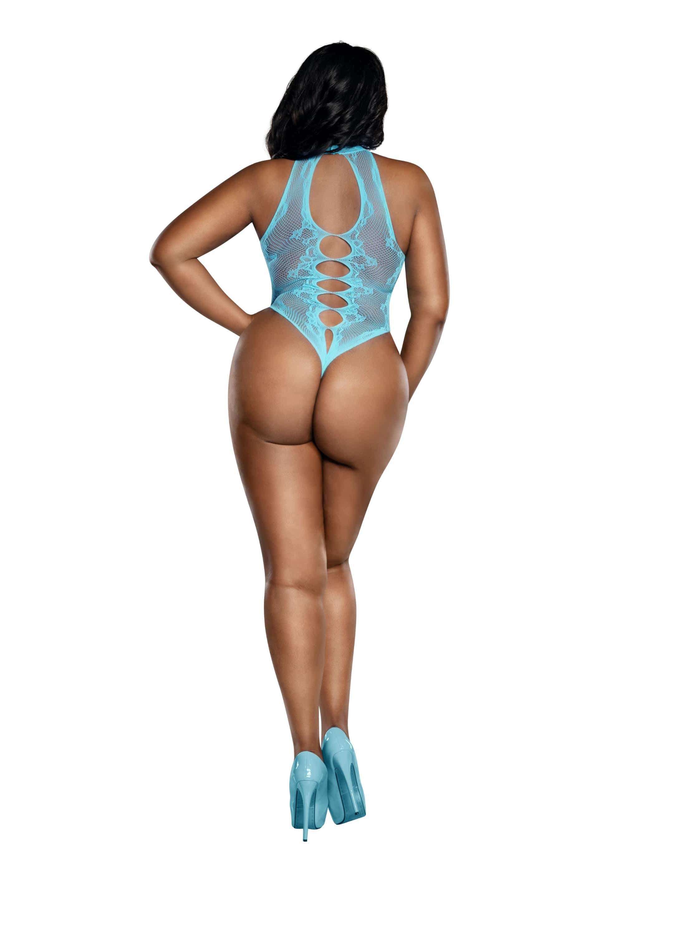 Dreamgirl Peek A Boo Cutout Lace Teddy - Image 2