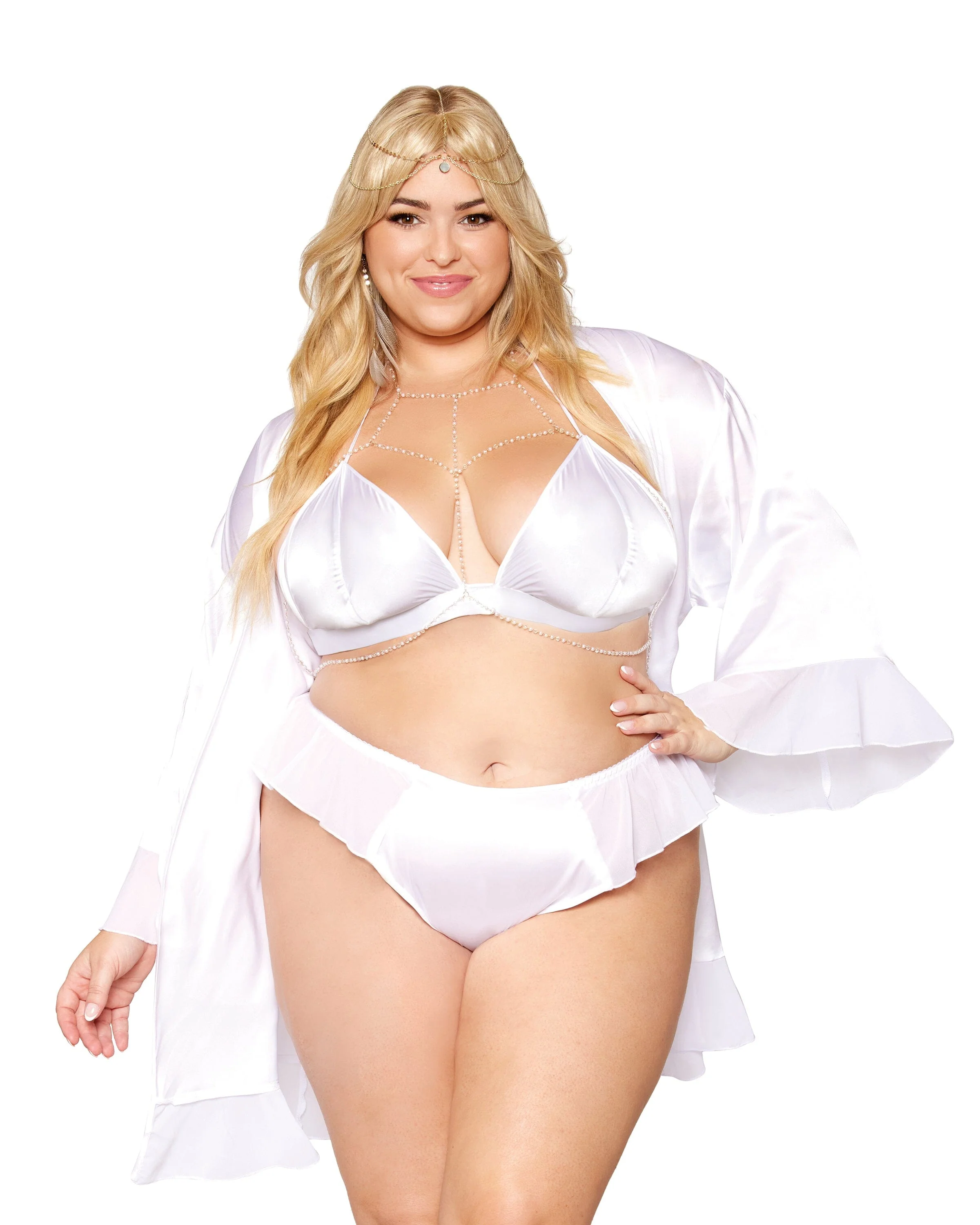 Dreamgirl Satin Robe Set - Image 3