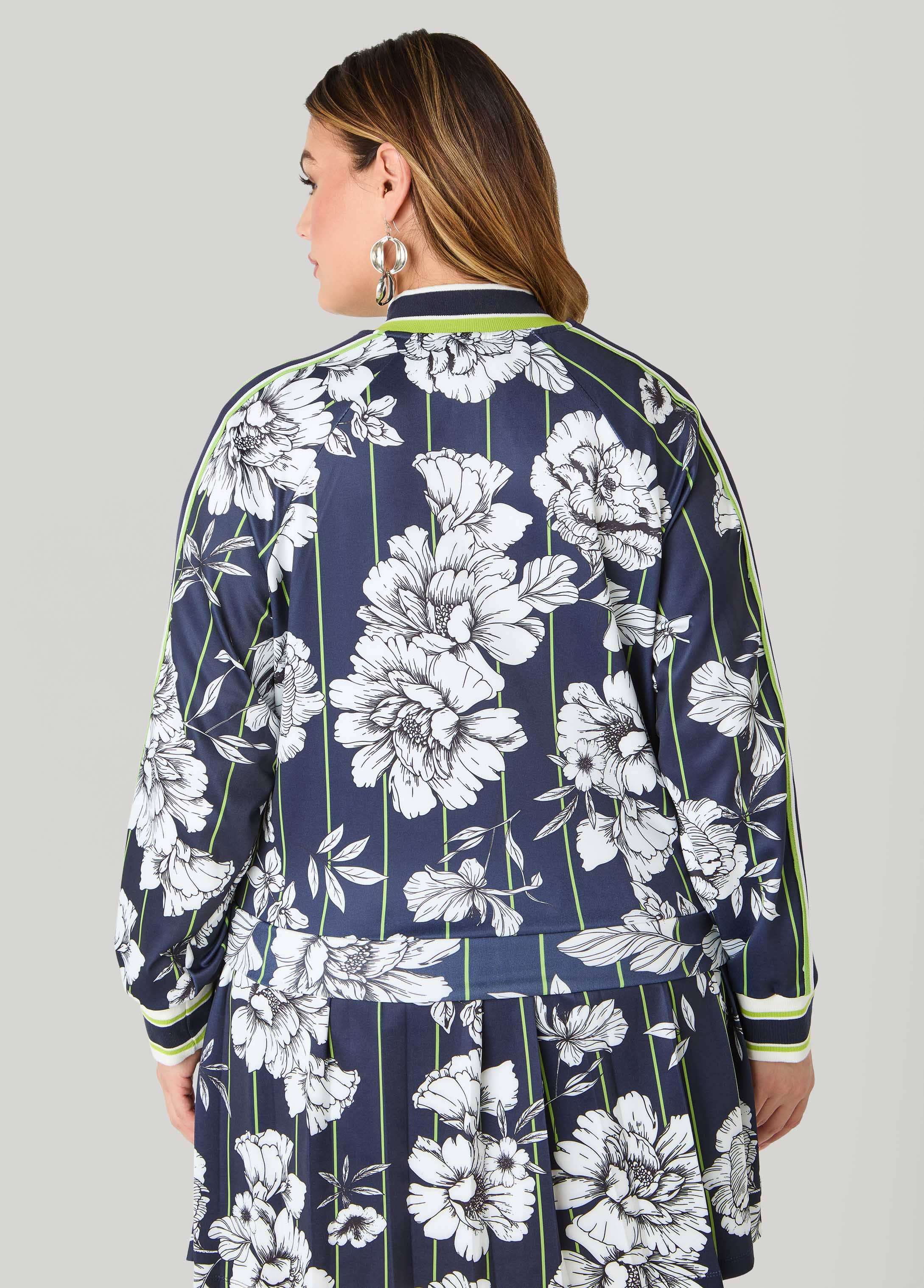 Striped And Floral Track Jacket - Image 2