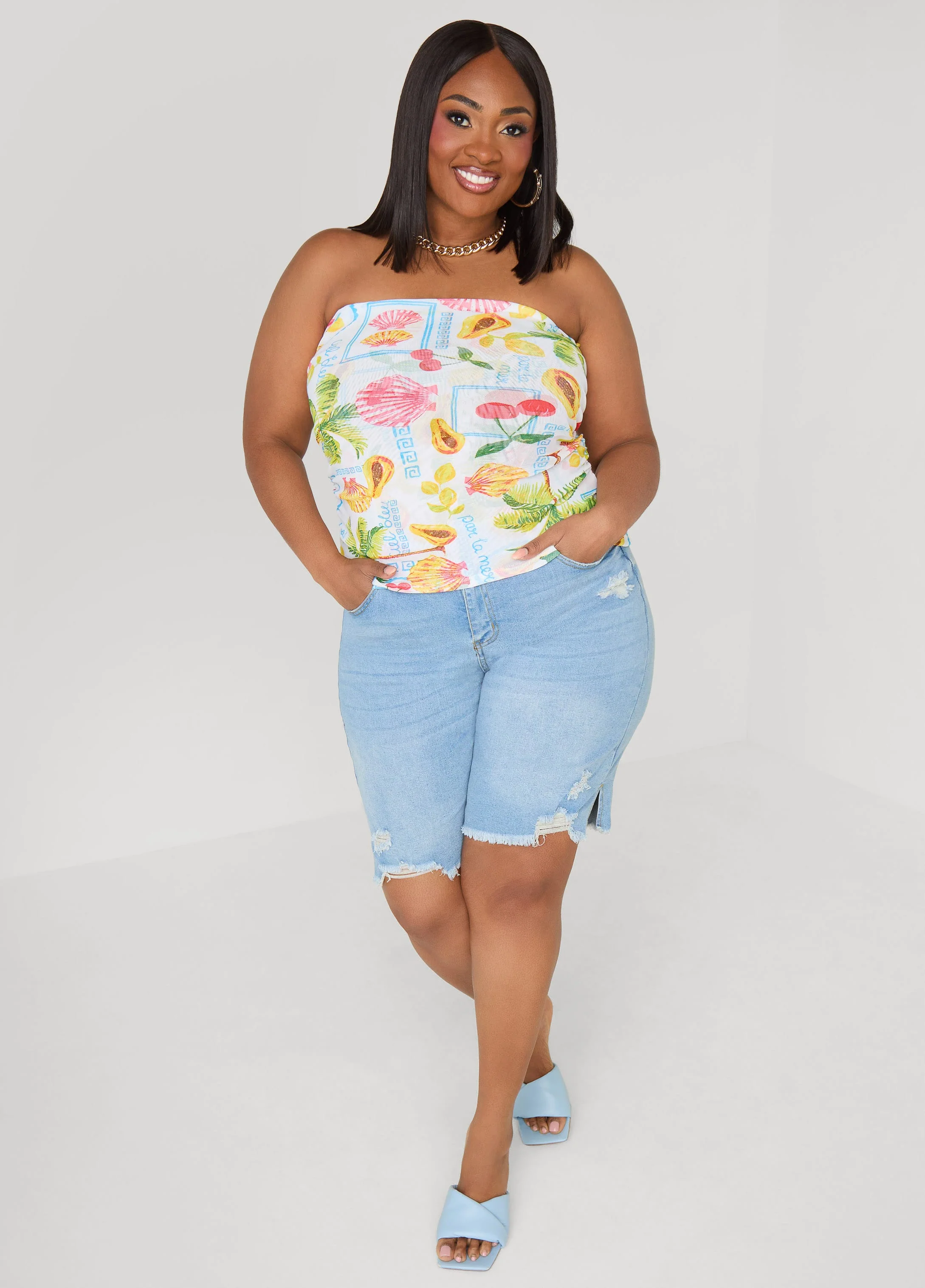 Distressed Denim Shorts - Image 9