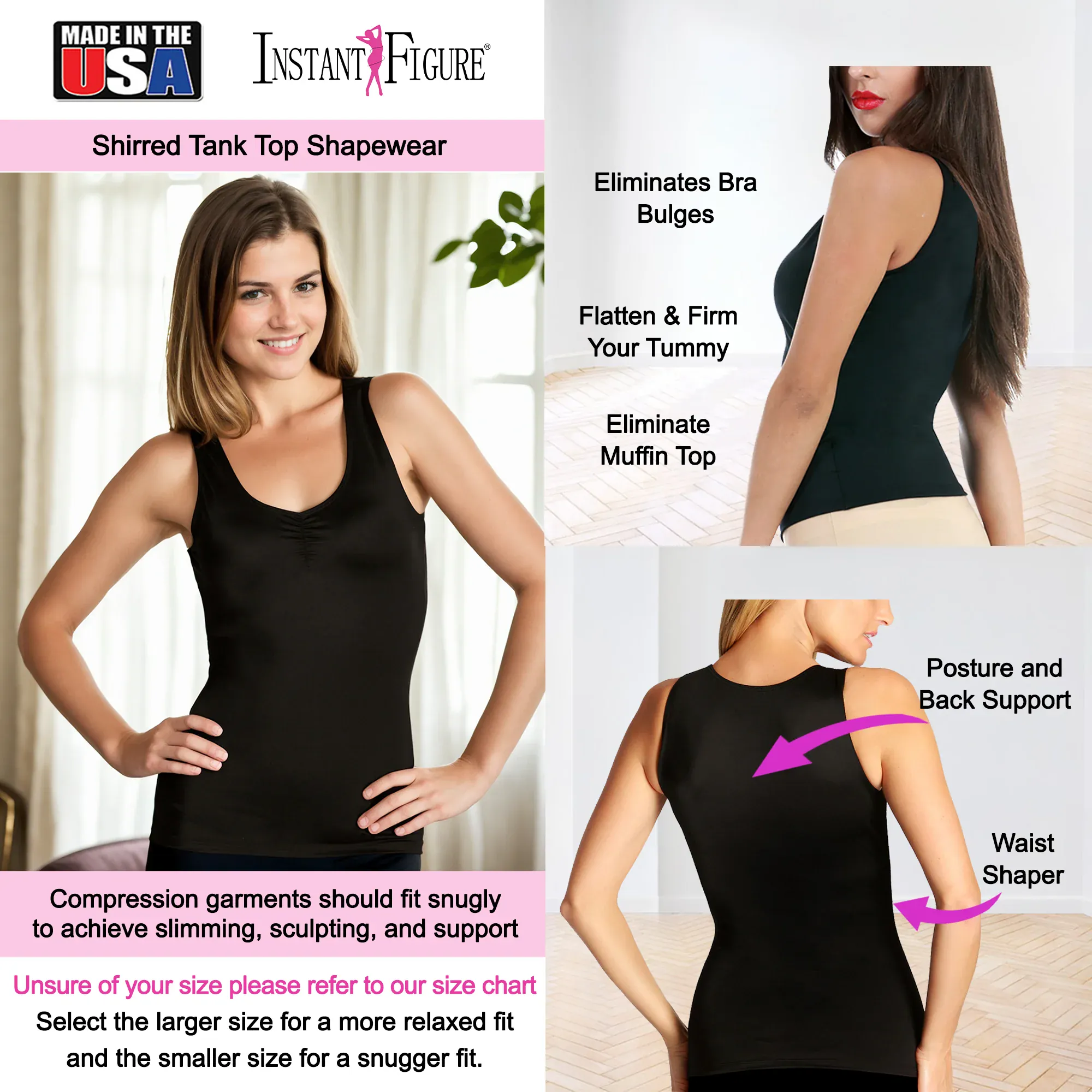InstantFigure Shirred Shapewear Tank - Image 4