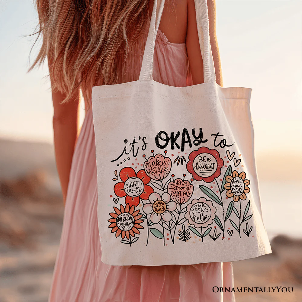 Its Okay Canvas Tote Bag - Image 4