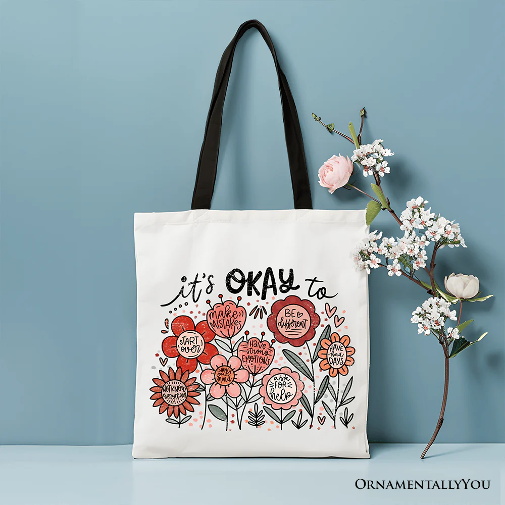 Its Okay Canvas Tote Bag - Image 5