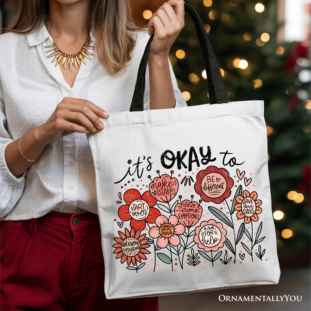 Its Okay Canvas Tote Bag - Image 6