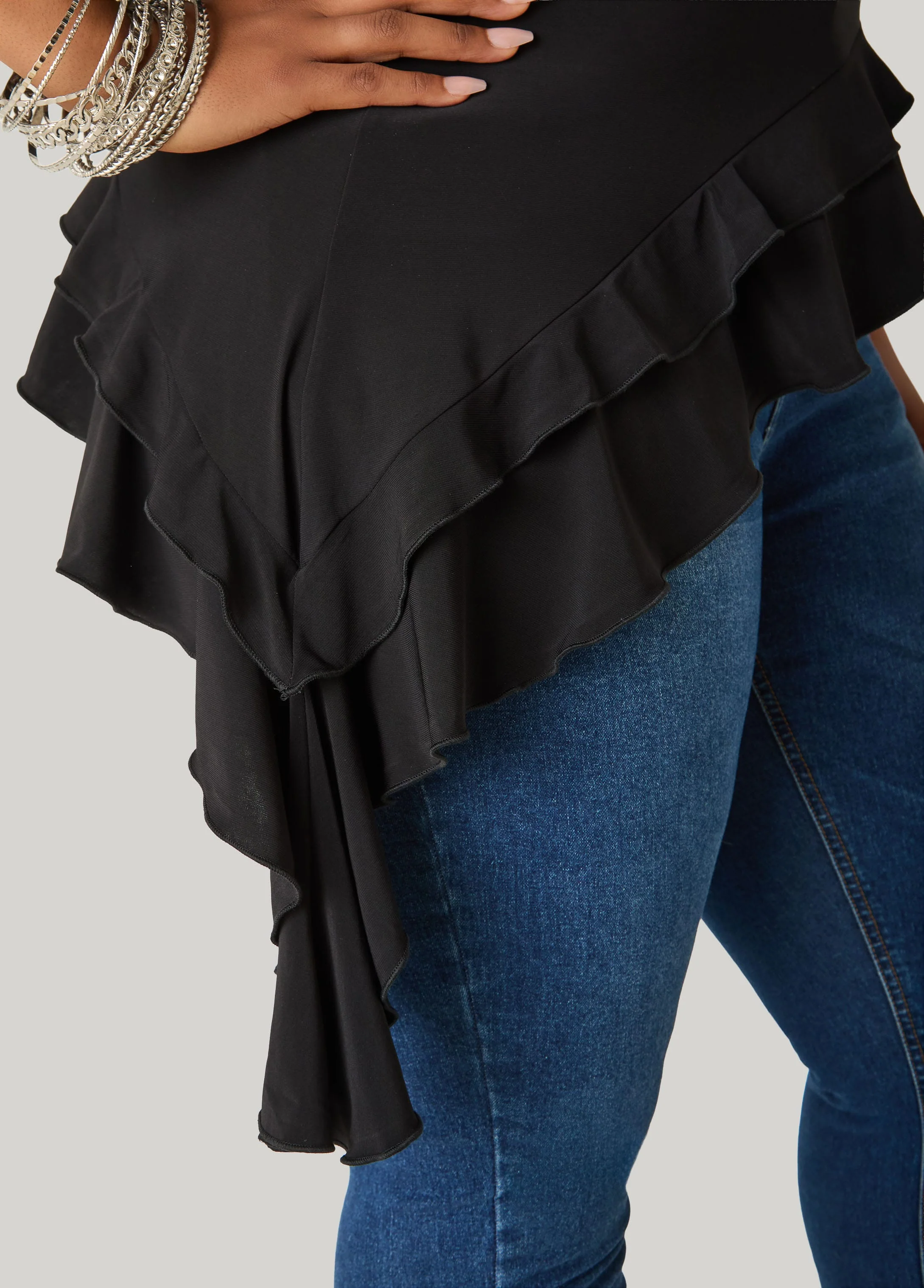 Asymmetric Ruffle Tube Top - Image 8