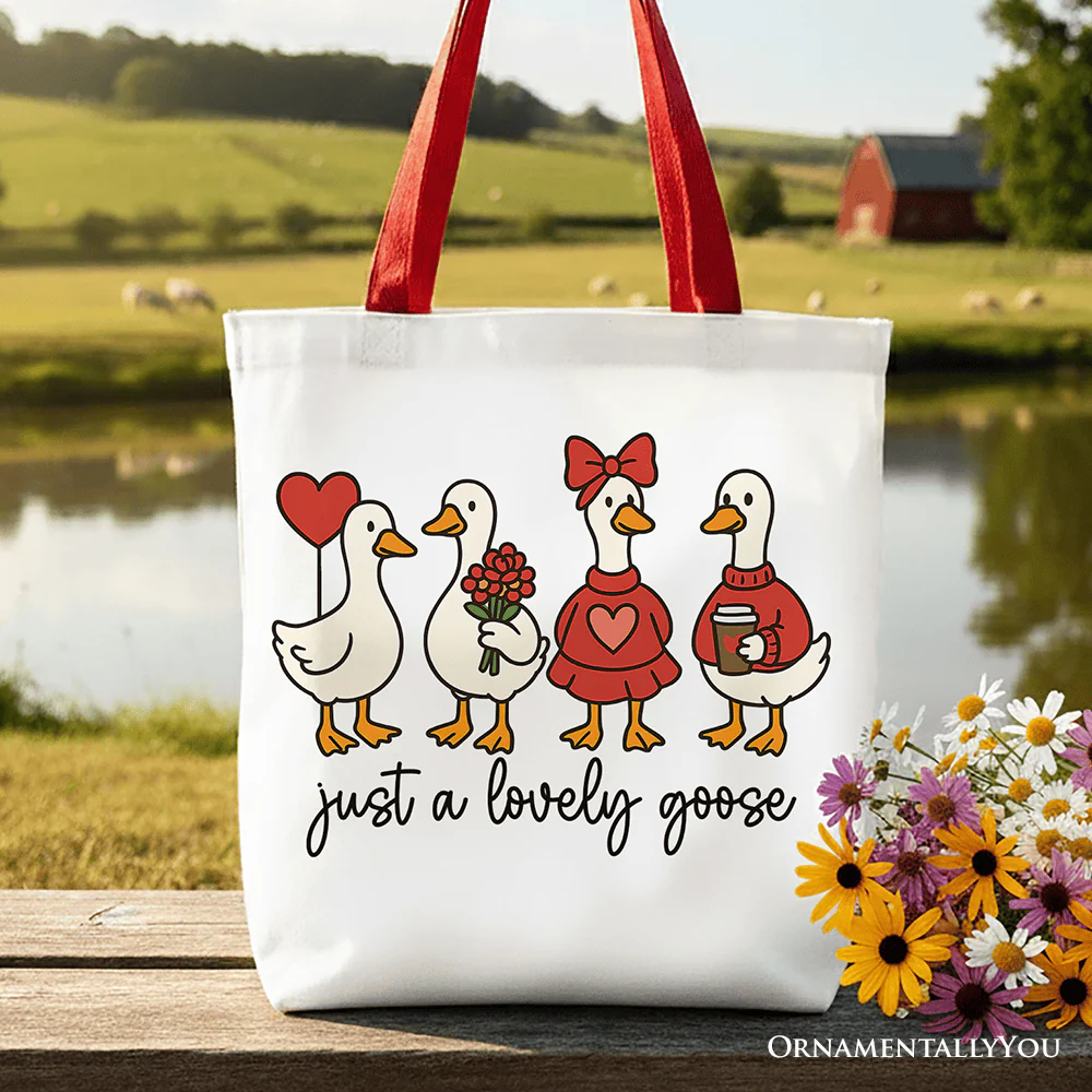 Lovely Goose Canvas Tote Bag - Image 3
