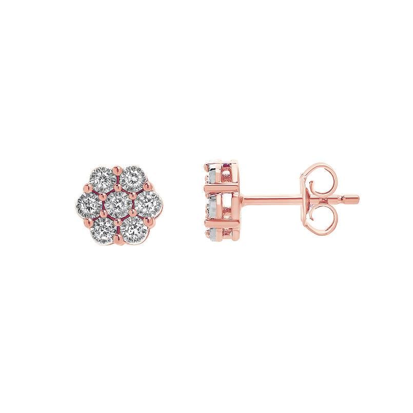0.25 Carat Lab Grown Cluster Diamond Stud Earrings - Image 2