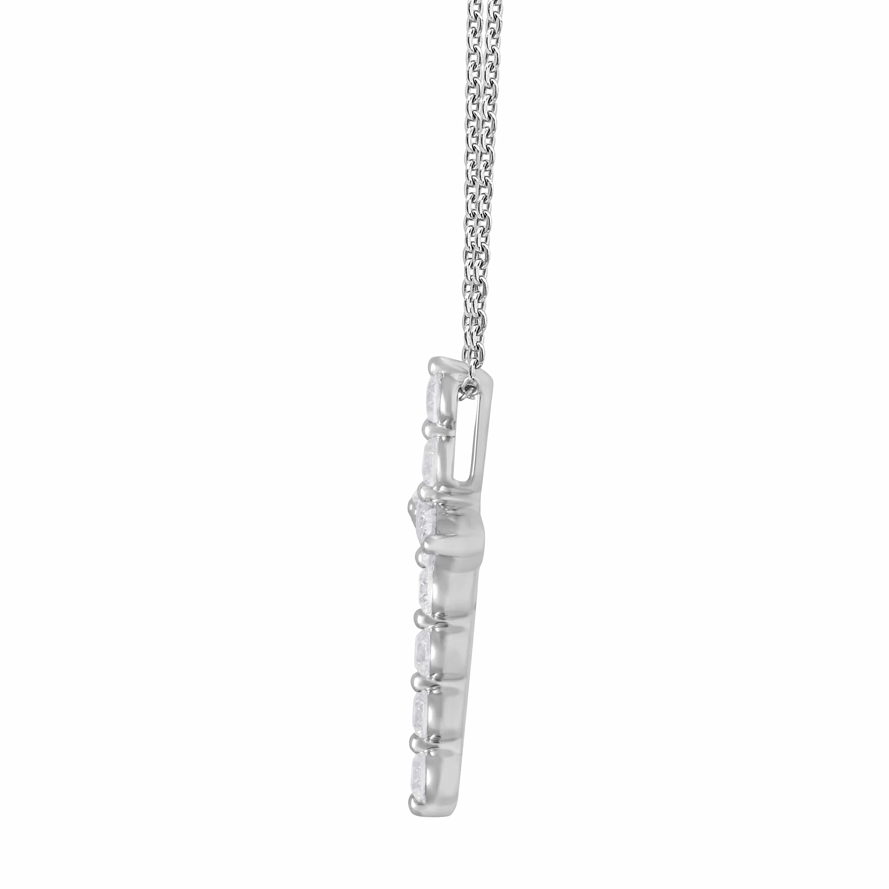 1 Carat Lab Grown Diamonds Cross Pendant Necklace - Image 2