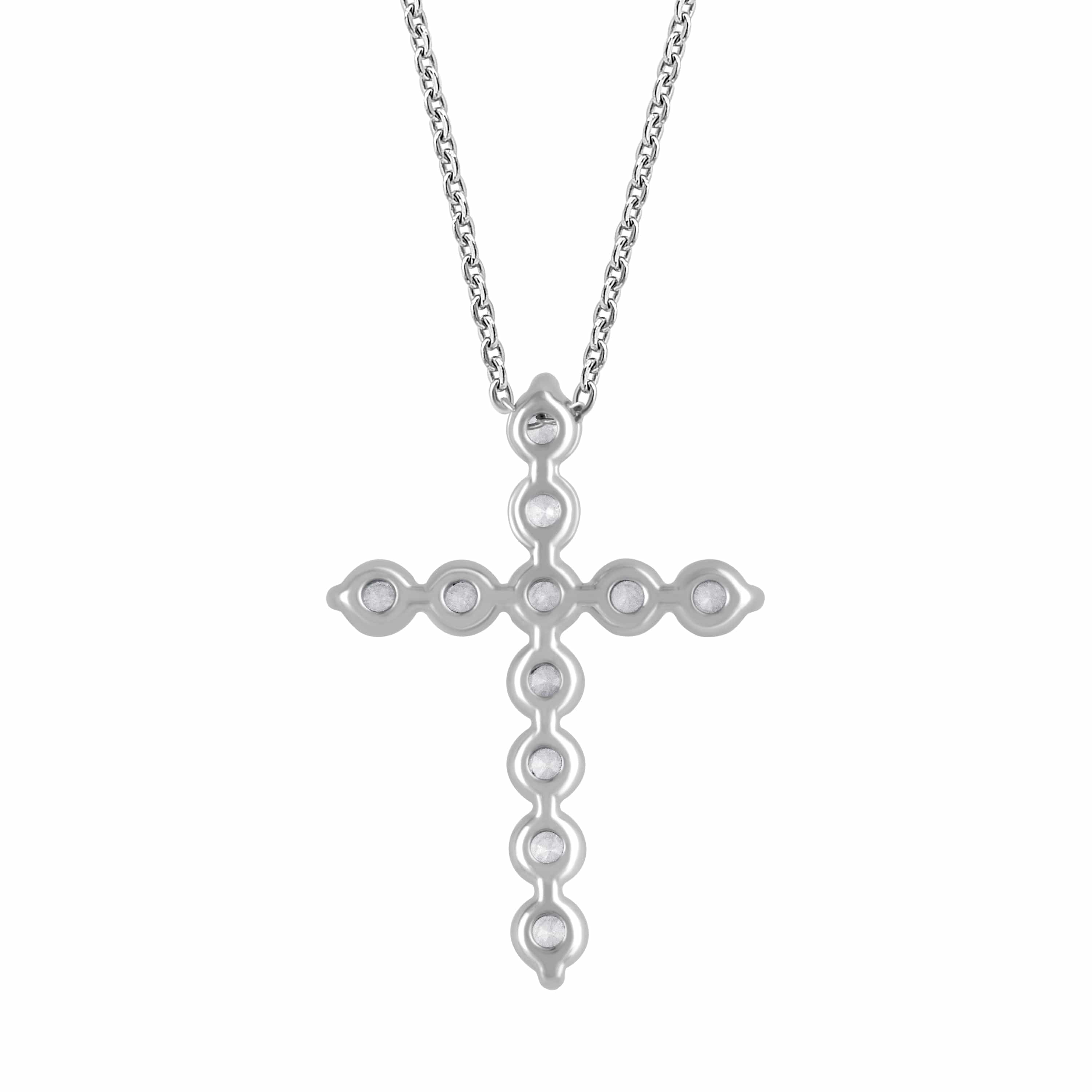 1 Carat Lab Grown Diamonds Cross Pendant Necklace - Image 3
