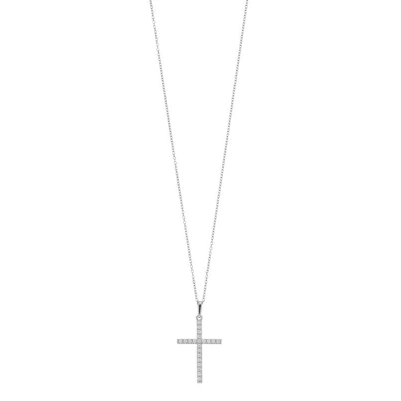 0.25 Carat Cross Lab Grown Diamond Necklace