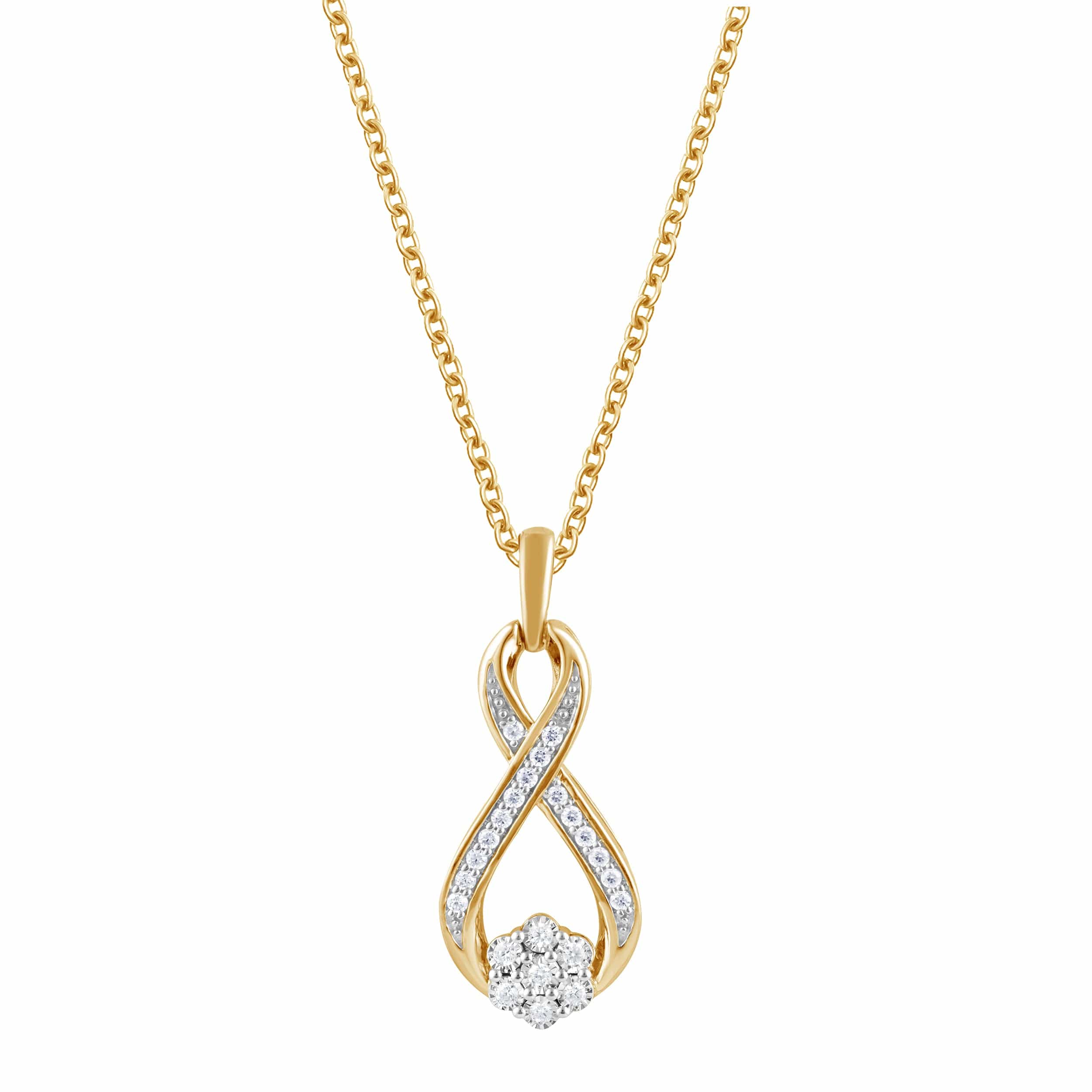0.25 Carat Lab Grown Diamond Twisted Pendant Necklace
