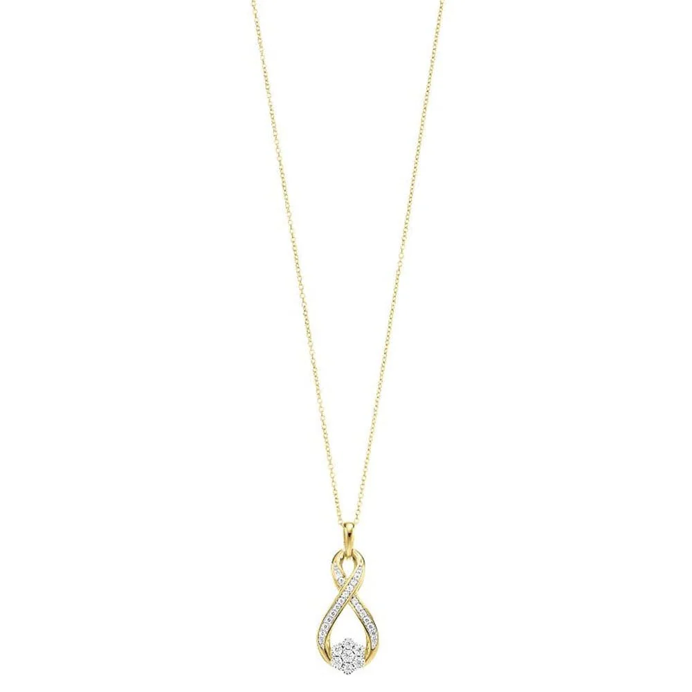 0.25 Carat Lab Grown Diamond Twisted Pendant Necklace - Image 3