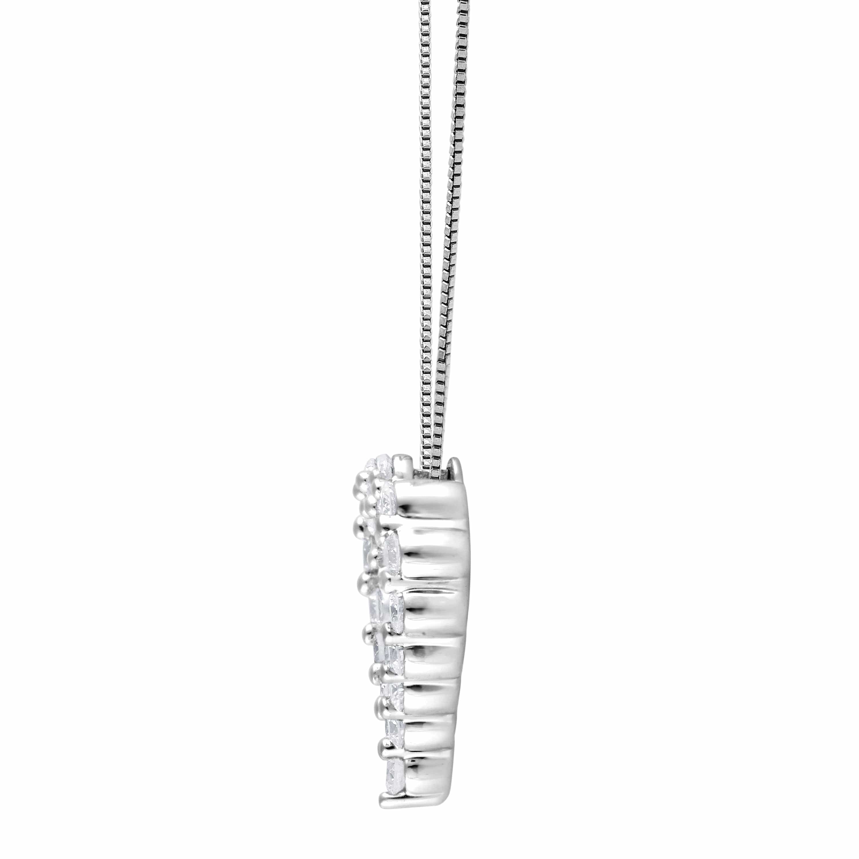0.25 Carat Heart Lab Grown Diamond Pendant Necklace In Sterling Silver - Image 2