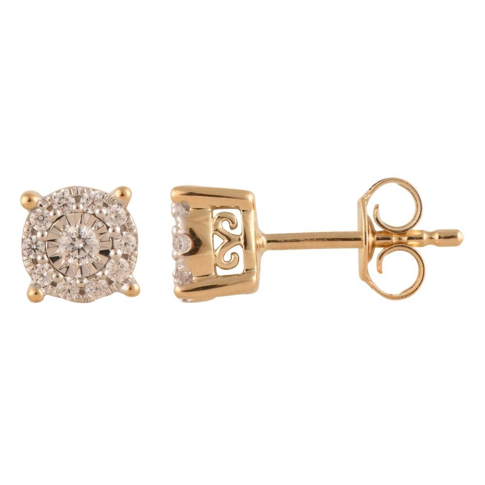 0.25 Carat Lab Grown Halo Diamond Stud Earrings - Image 6