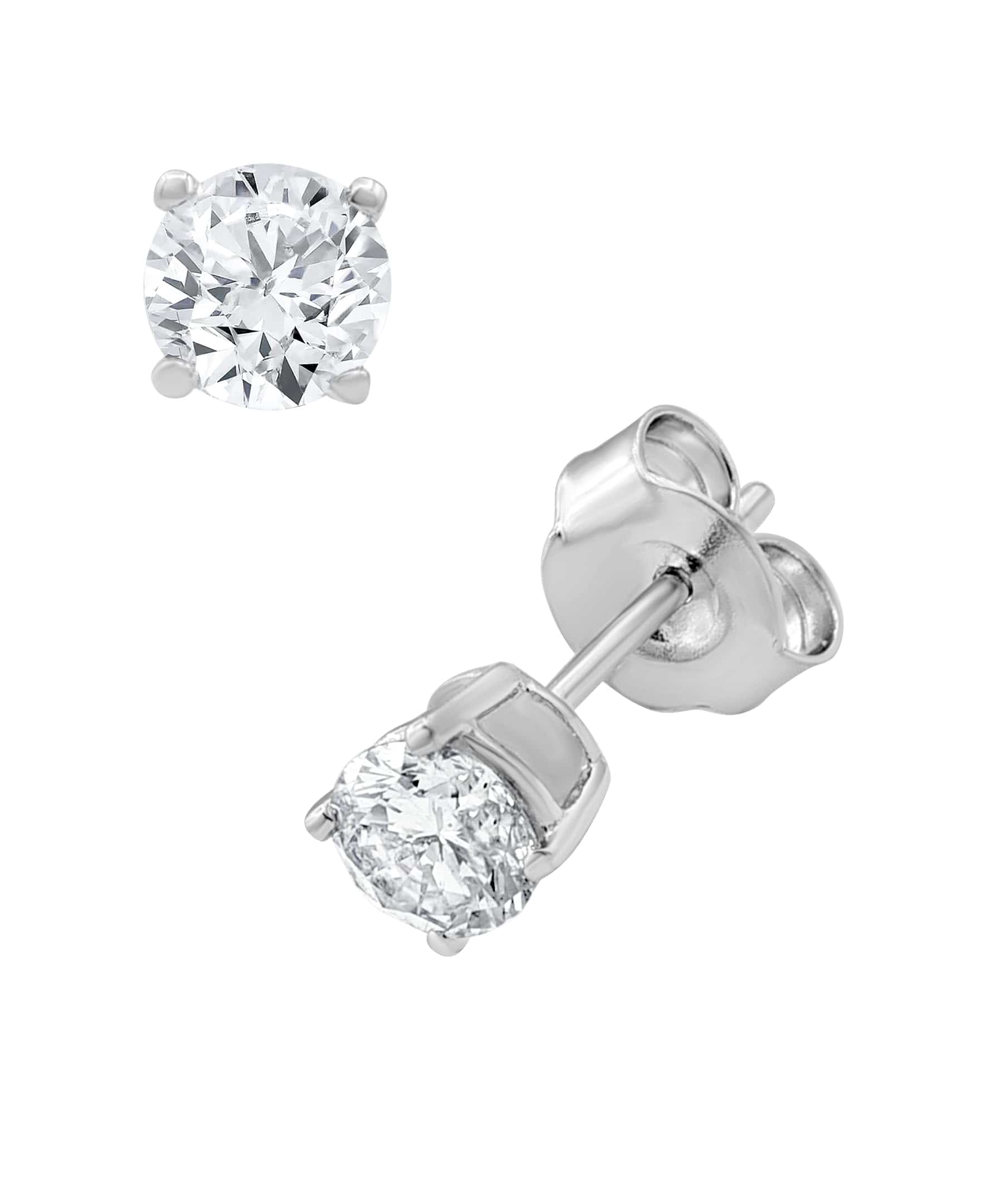 0.50 Carat Lab Grown Round Cut Solitaire Diamond Necklace Set - Image 4