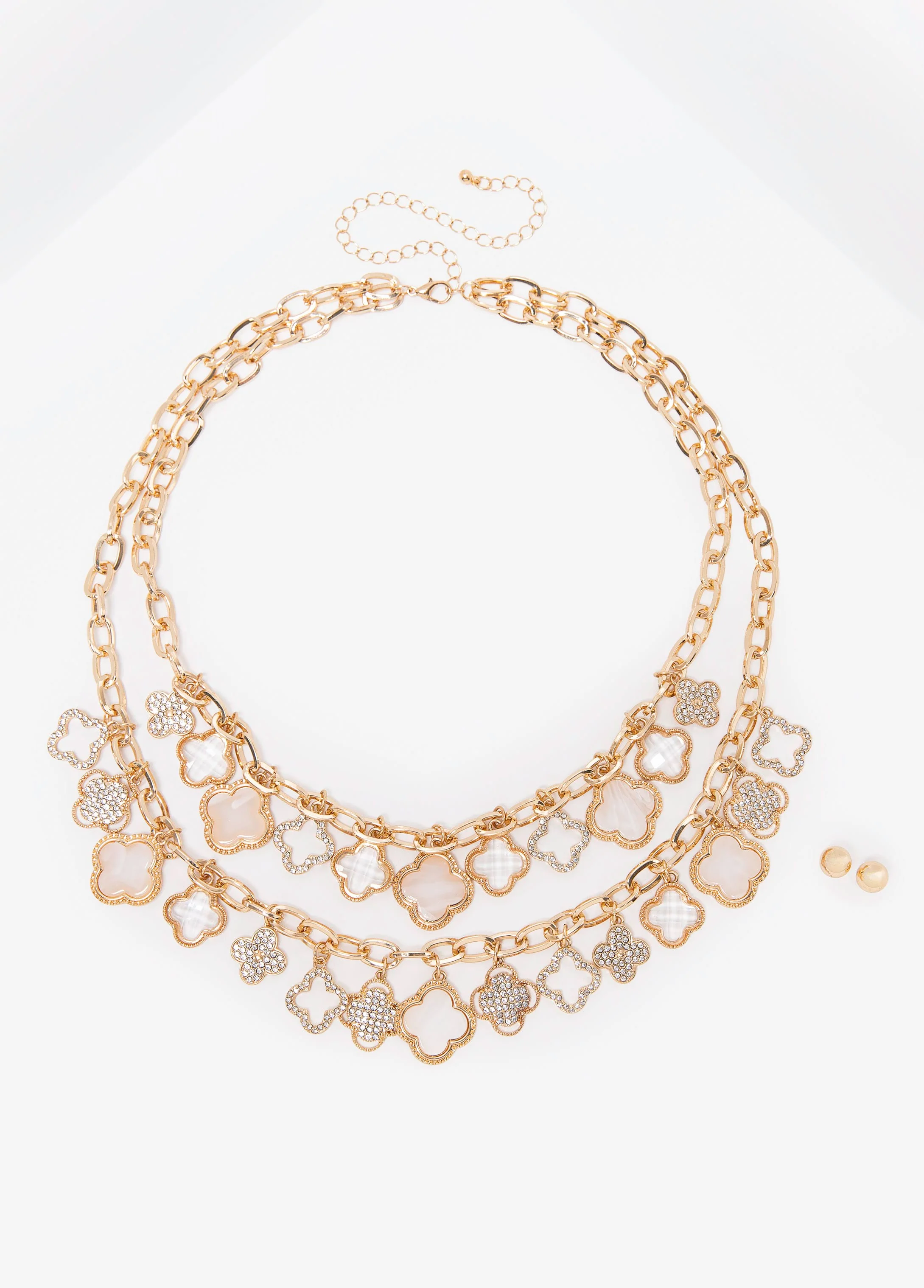 Layered Clover Necklace Set - Image 2